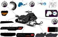 2024 North America - SUMMIT 850 E-TEC Turbo R - X with Expert Package - TJRA - Deep Black - 165X16X3P4 Track