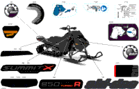 2024 North America - SUMMIT 850 E-TEC Turbo R - X with Expert Package - TJRE - Deep Black - 165X16X3P4 Track