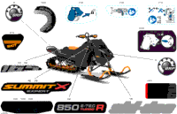 2024 North America - SUMMIT 850 E-TEC Turbo R - X with Expert Package - TJRF - Orange Crush - 165X16X3P4 Track