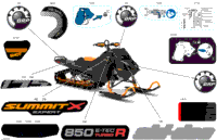 2024 North America - SUMMIT 850 E-TEC Turbo R - X with Expert Package - TFRB - Orange Crush - 175X16X3P4 Track