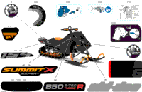 2024 North America - SUMMIT 850 E-TEC Turbo R - X with Expert Package - TSRE - Orange Crush - 154X16X3P4 Track