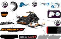 2024 North America - SUMMIT 850 E-TEC Turbo R - X with Expert Package - TSRB - Orange Crush - 154X16X3P4 Track