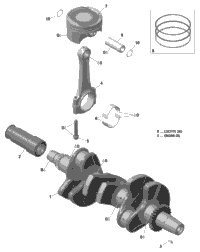 Rotax коленвал и Pistons 903 / Built Up To Nov 5 2020