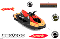 2024 North America - SPARK 900 HO ACE - 64RA - Conv package - Sunrise Orange - 2UP