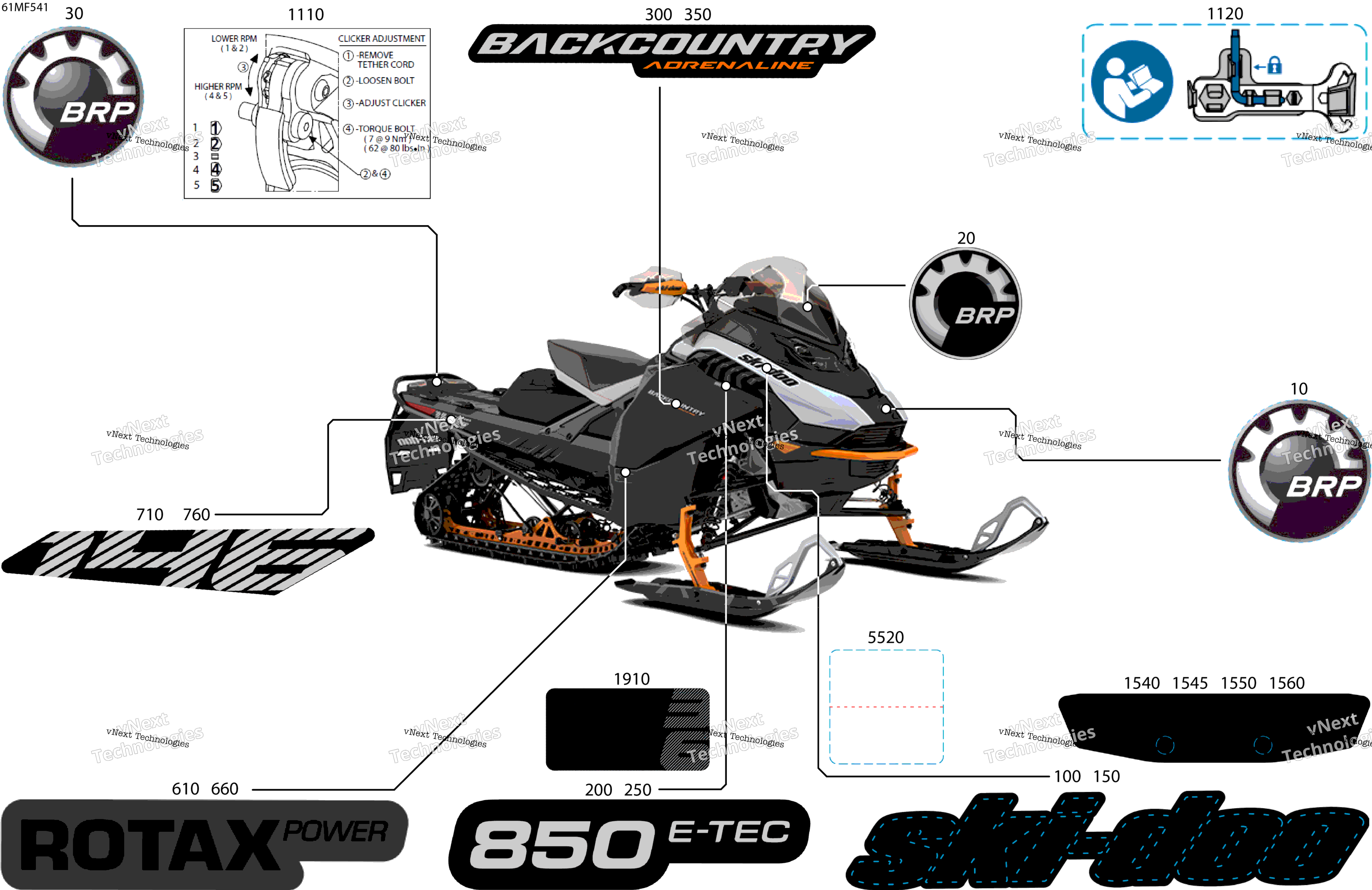 2026 BACKCOUNTRY - Adrenaline - 850 E-TEC - UGTB - Catalyst Gray - 16X146X2.0P Track
