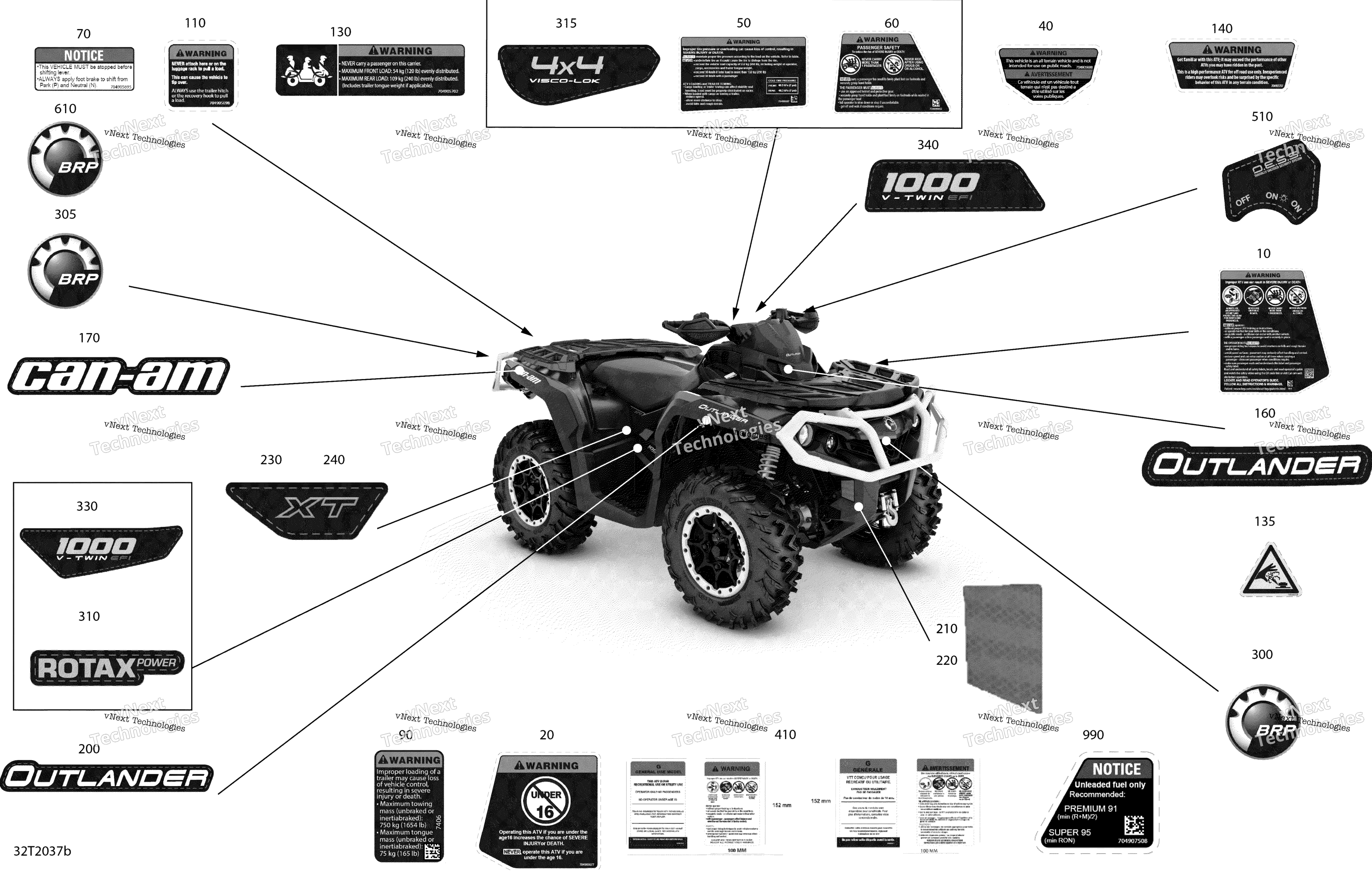 2020 Outlander 1000R EFI - XT XTP XXC - North America
