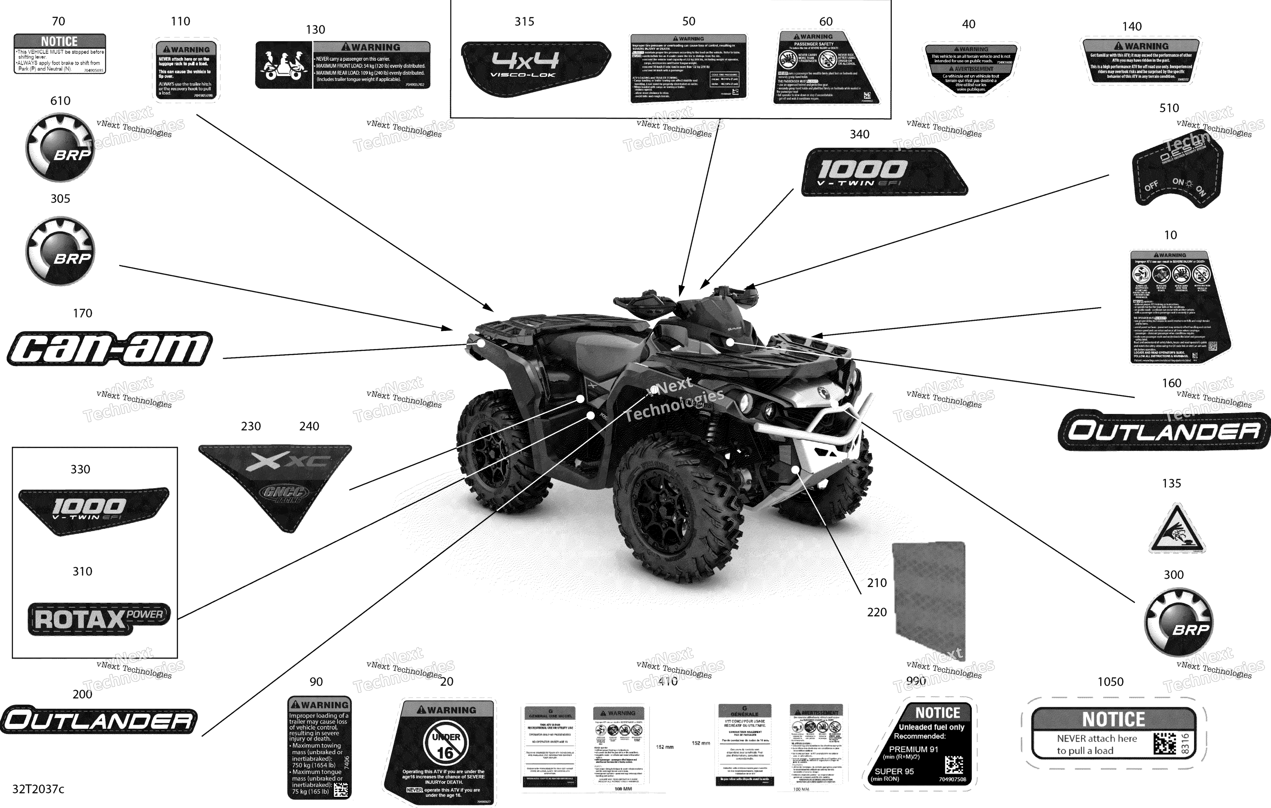 2020 Outlander 1000R EFI - XT XTP XXC - North America