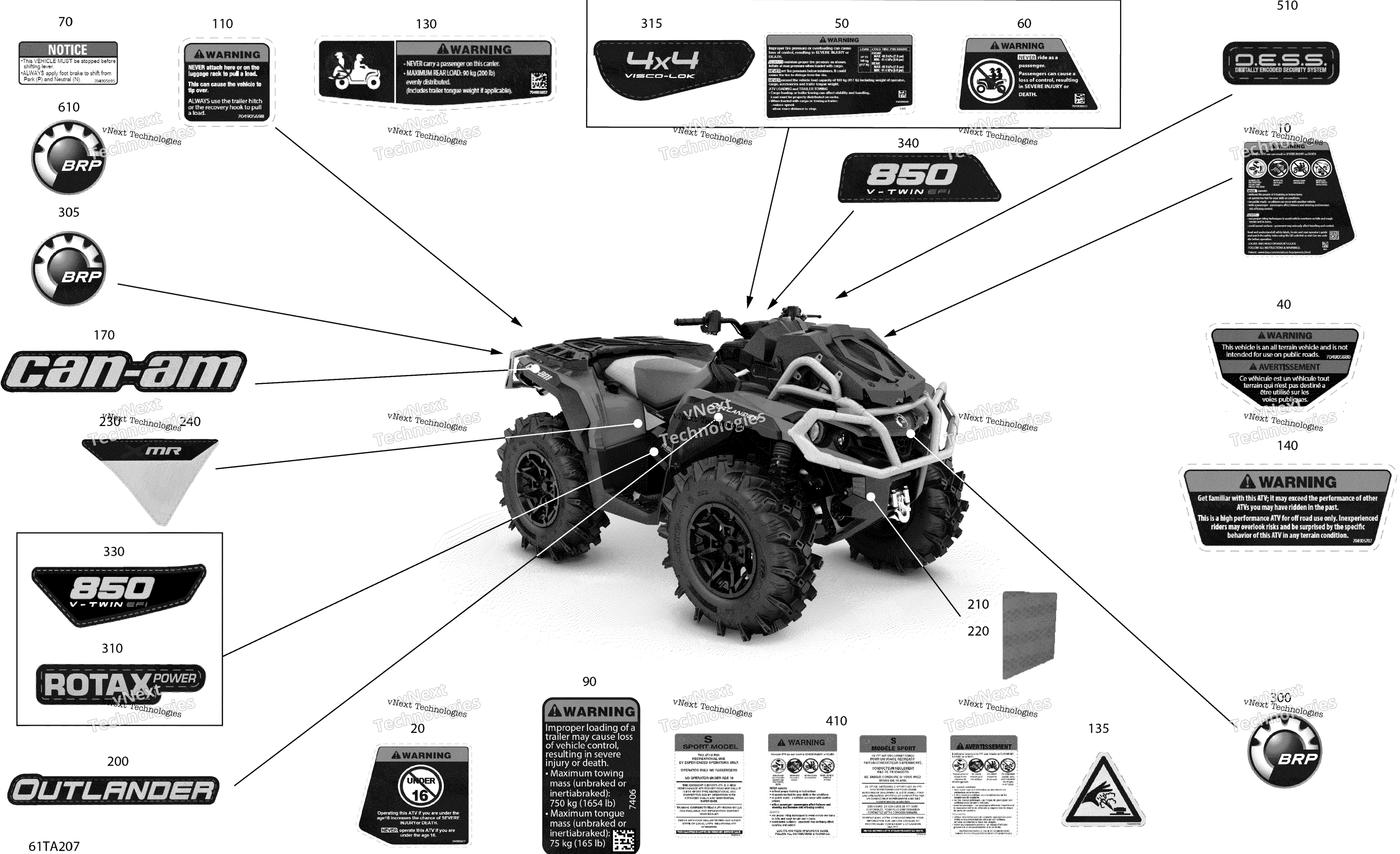 2021 Outlander 850 EFI - XMR - North America