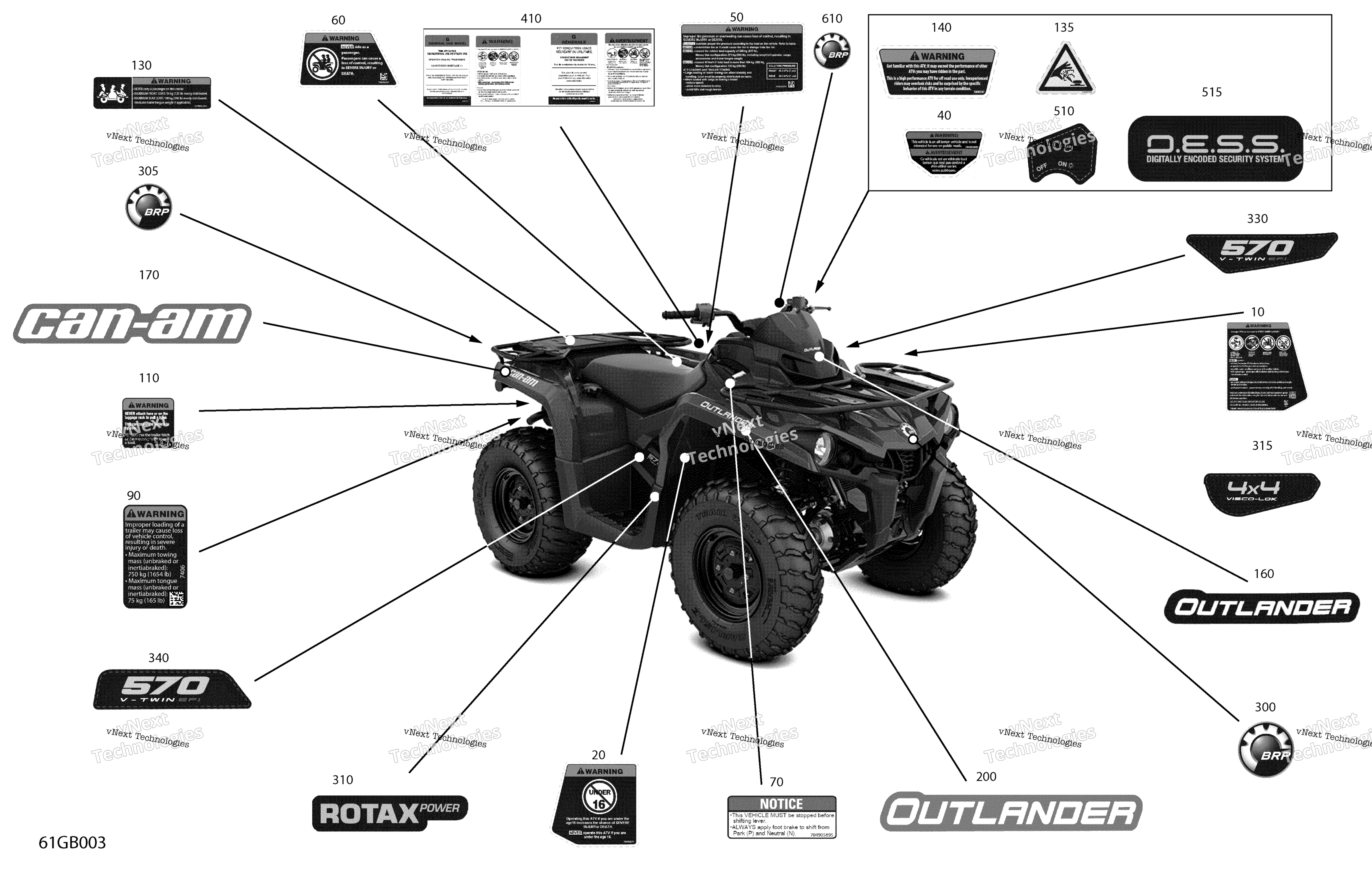 2022 Outlander 570 EFI - DPS - (4ANB-4ANB-4ANC) North America