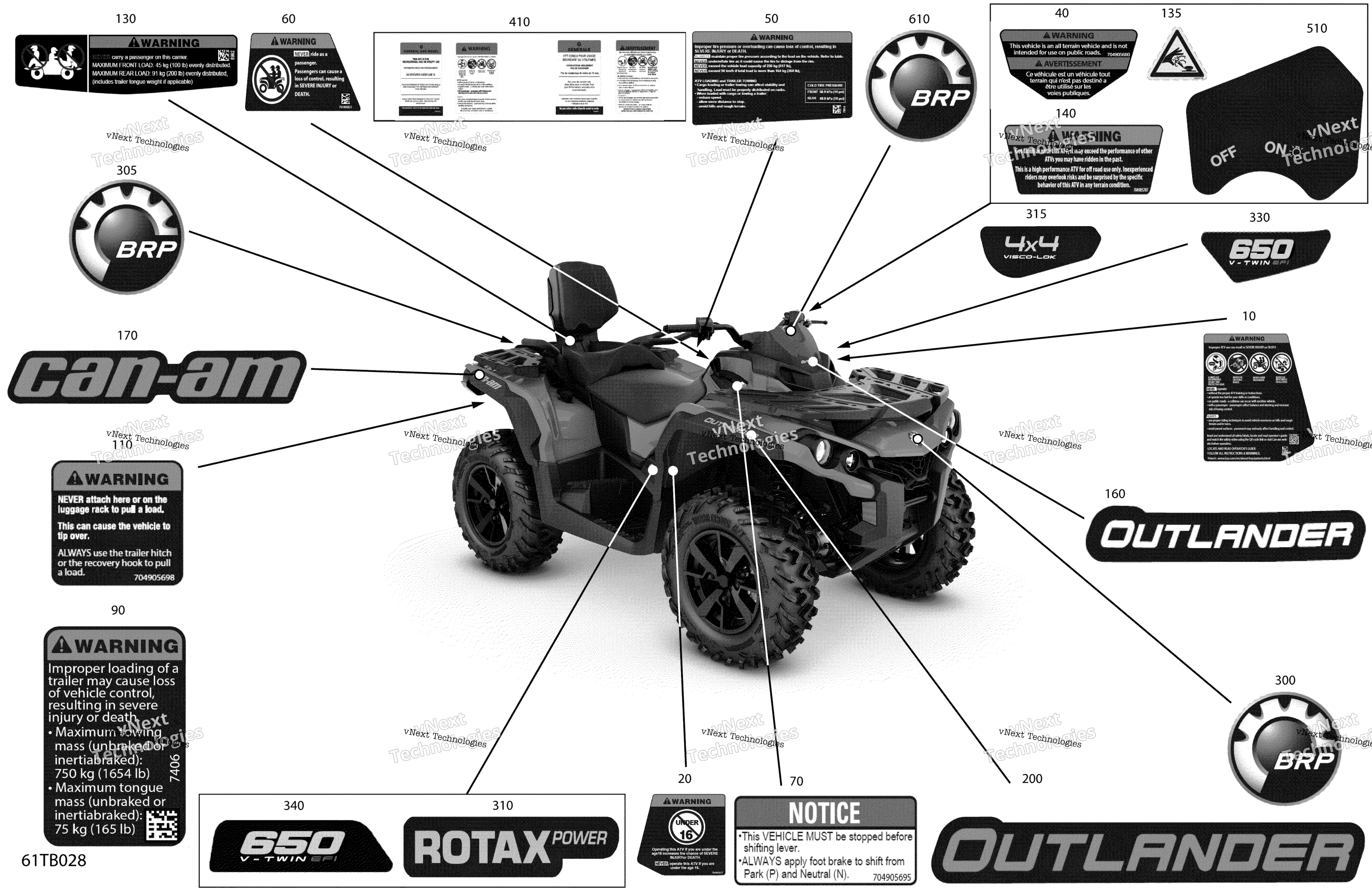 2022 Outlander 650 EFI - DPS - North America