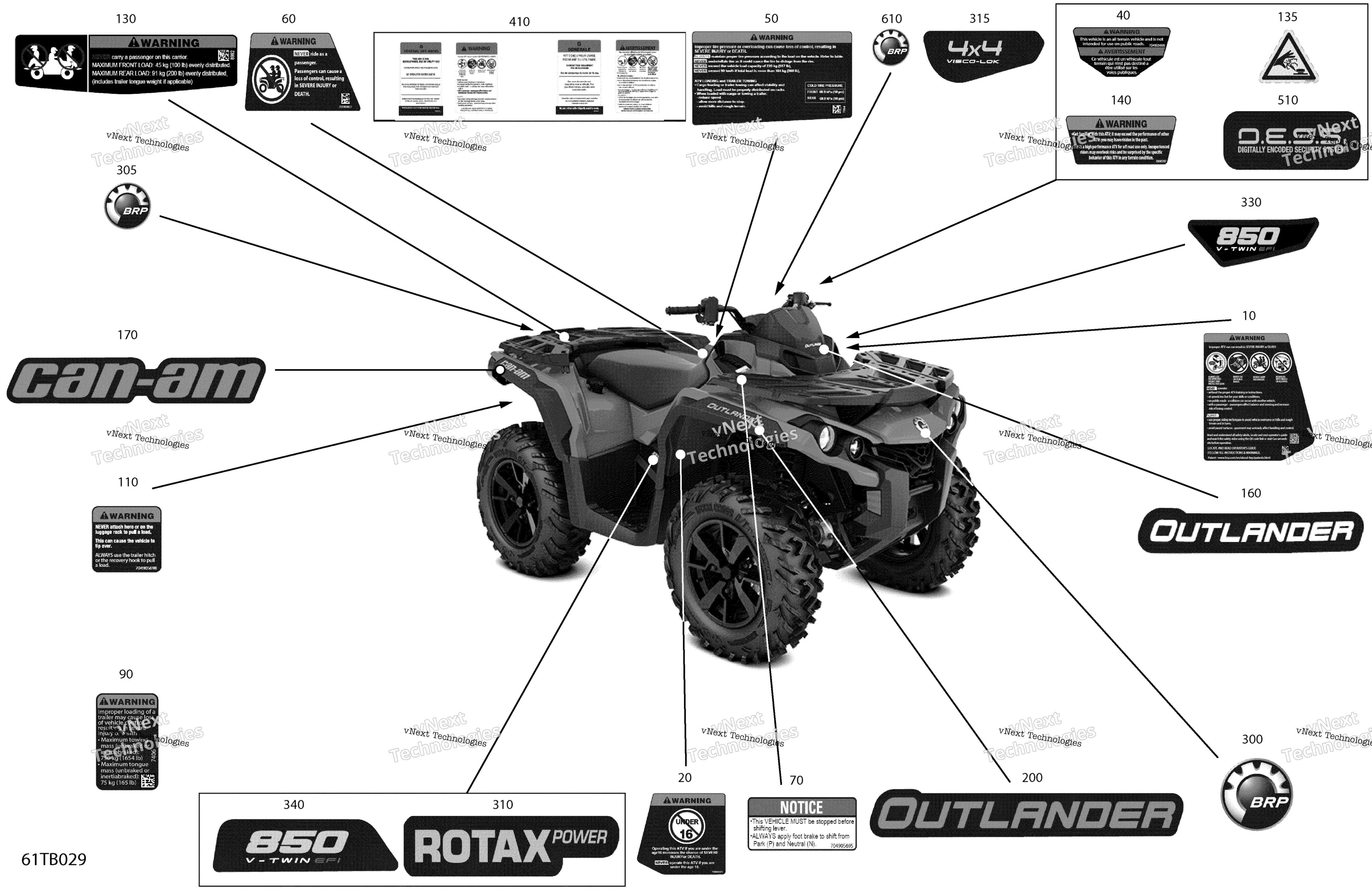 2022 Outlander 850 EFI - DPS - North America