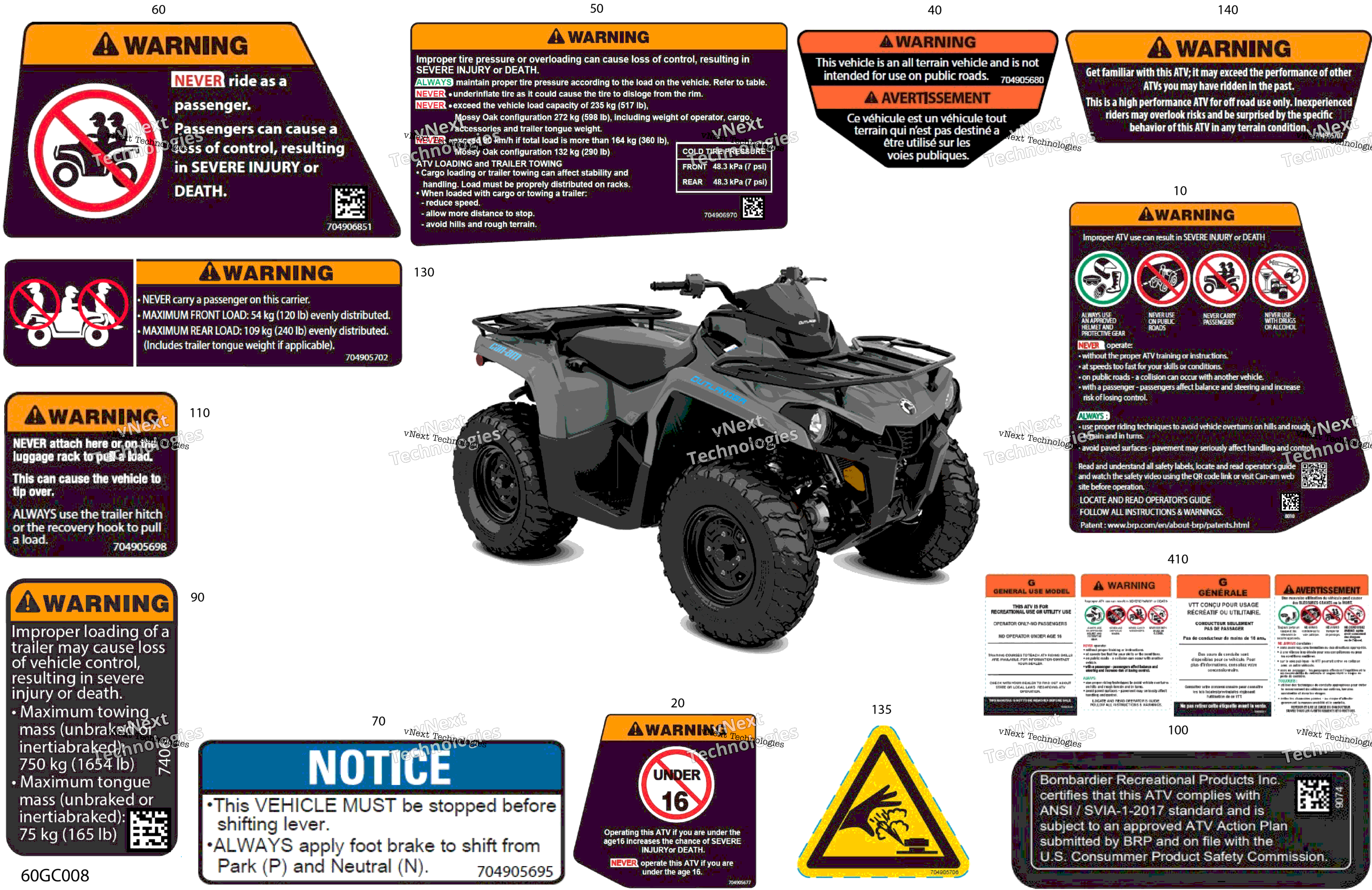 2023 Outlander 570 EFI 4X4 - STD - (4GPB-4GPC) North America