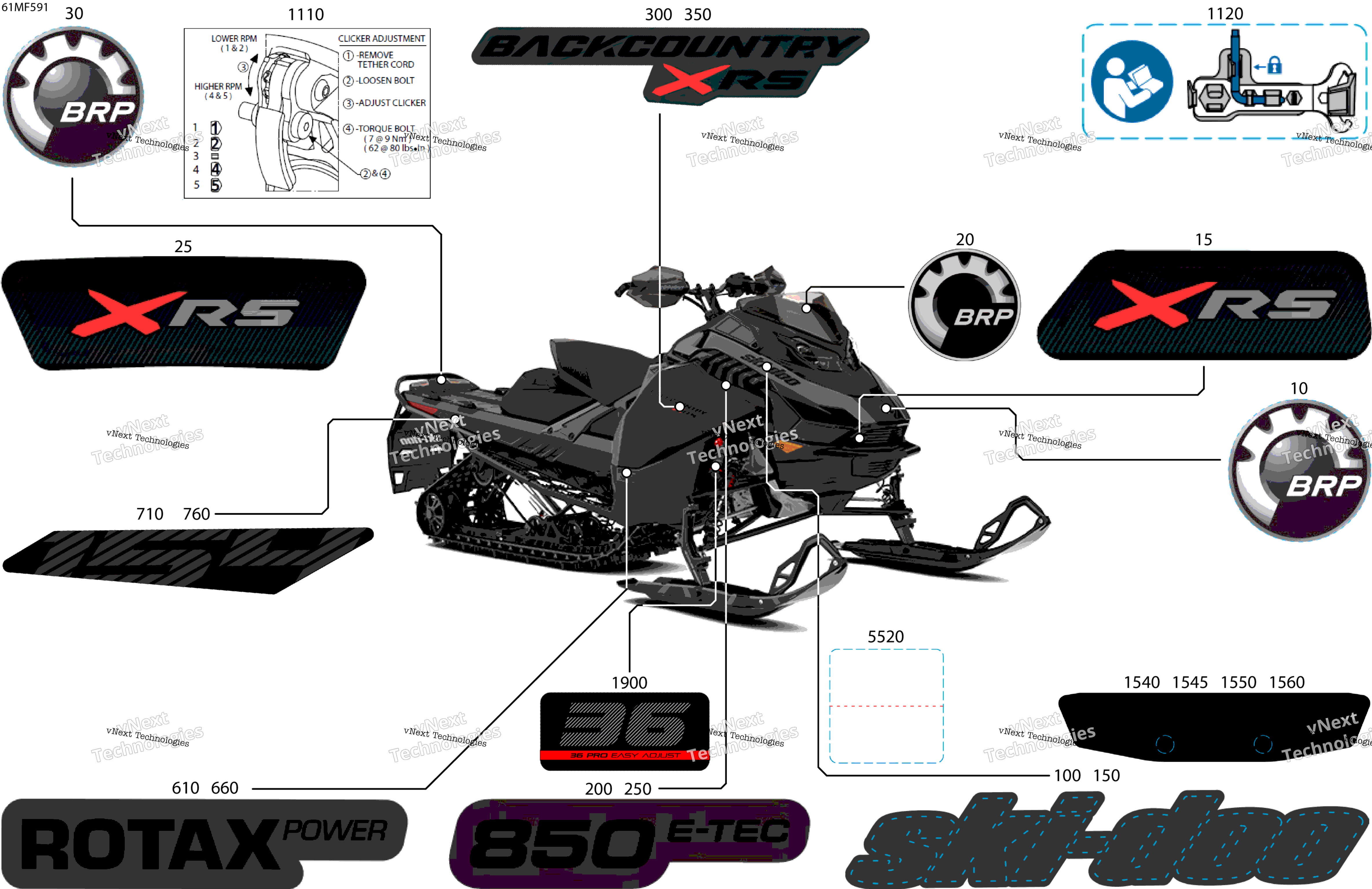 2026 BACKCOUNTRY - X-RS - 850 E-TEC - UZTF - Deep Black - 16X154X2.5PII Track - SHOT starter