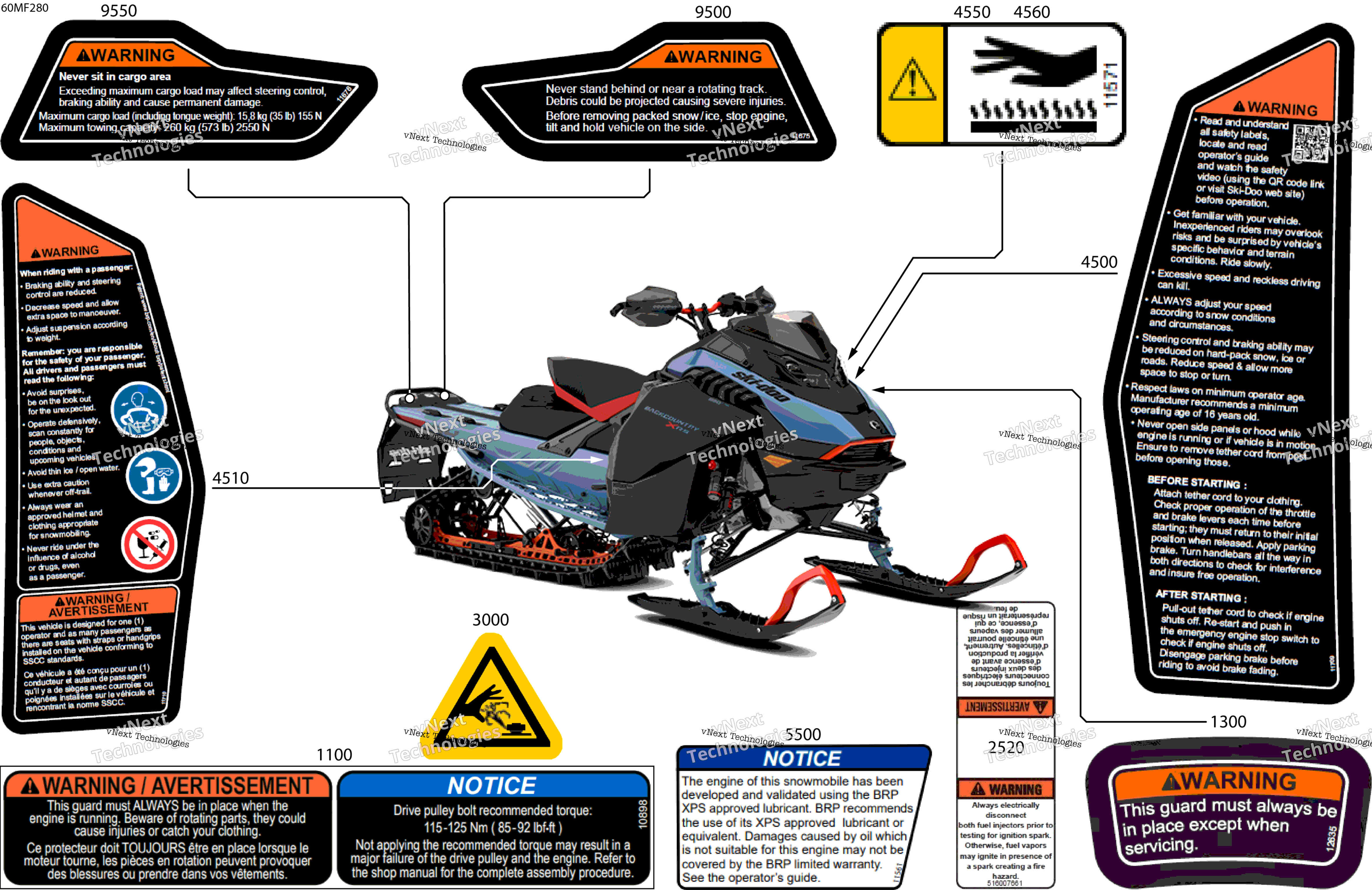 2026 BACKCOUNTRY - X-RS - 850 E-TEC - UZTJ - Scandi Blue - 16X154X2.5PII Track - SHOT starter