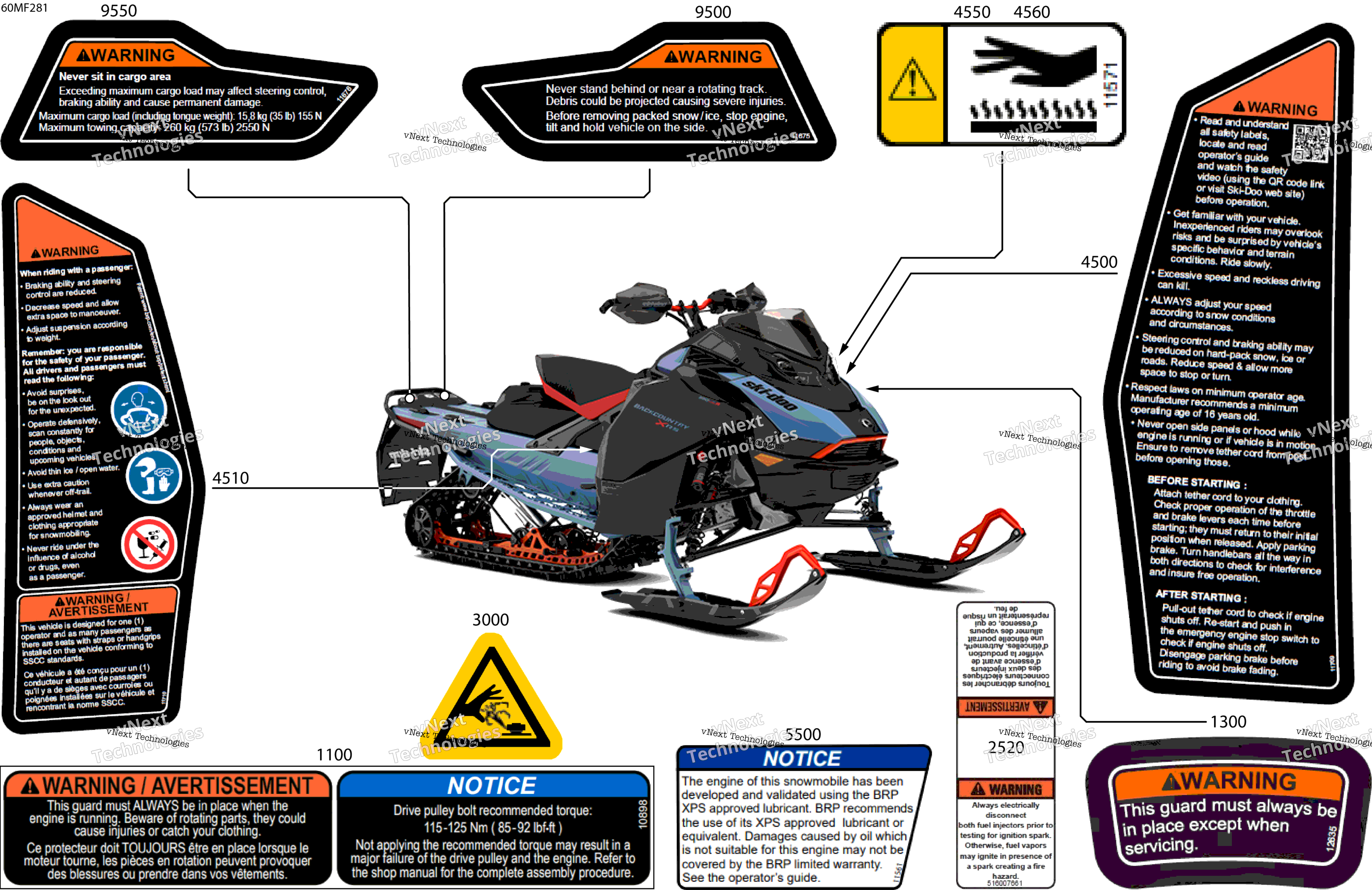 2026 BACKCOUNTRY - X-RS - 850 E-TEC Turbo R - UZT3 - Scandi Blue - 16X146X2.0P Track - SHOT starter