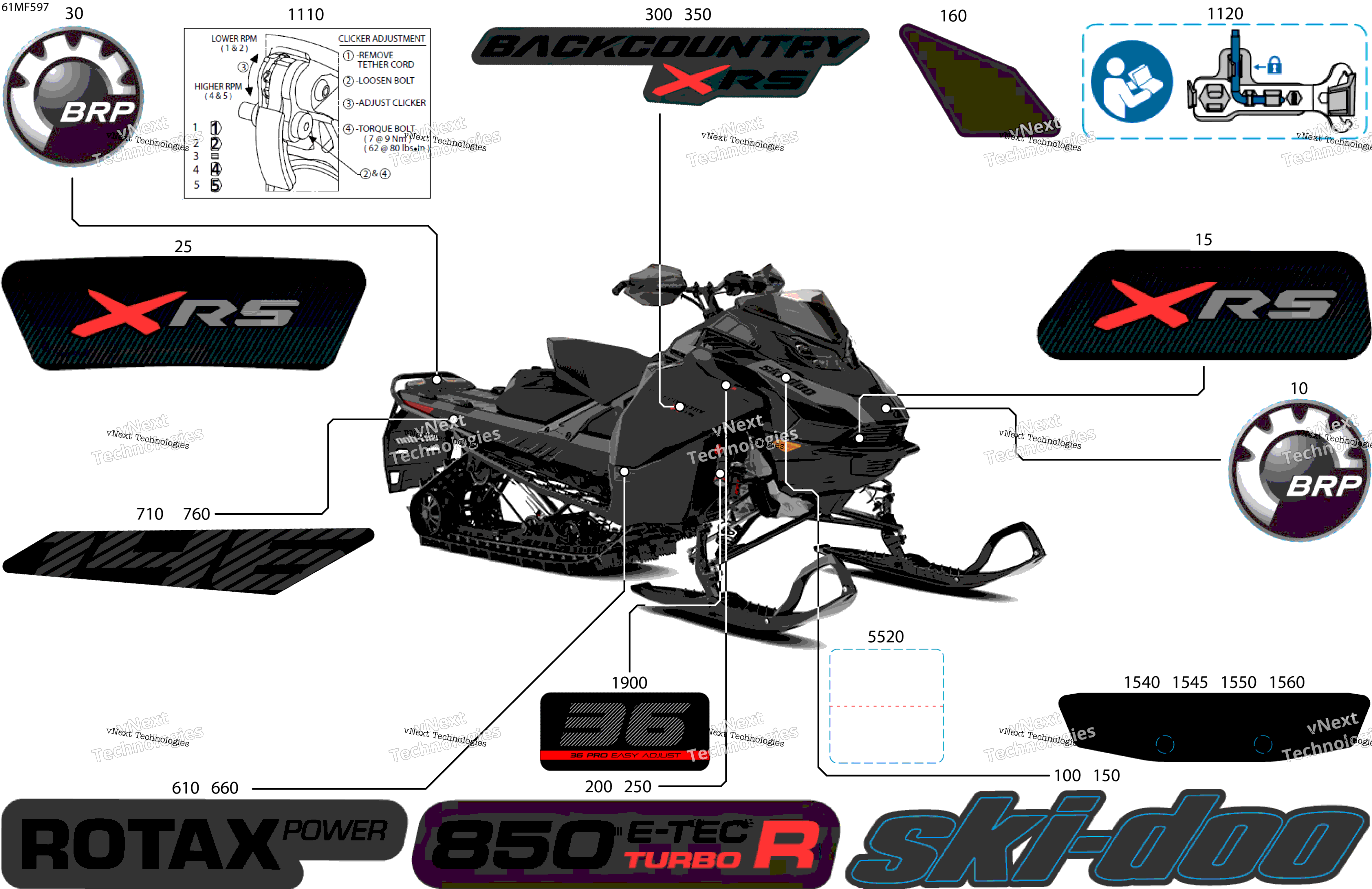 2026 BACKCOUNTRY - X-RS - 850 E-TEC Turbo R - UZTU - Deep Black - 16X146X2.0P Track - SHOT starter