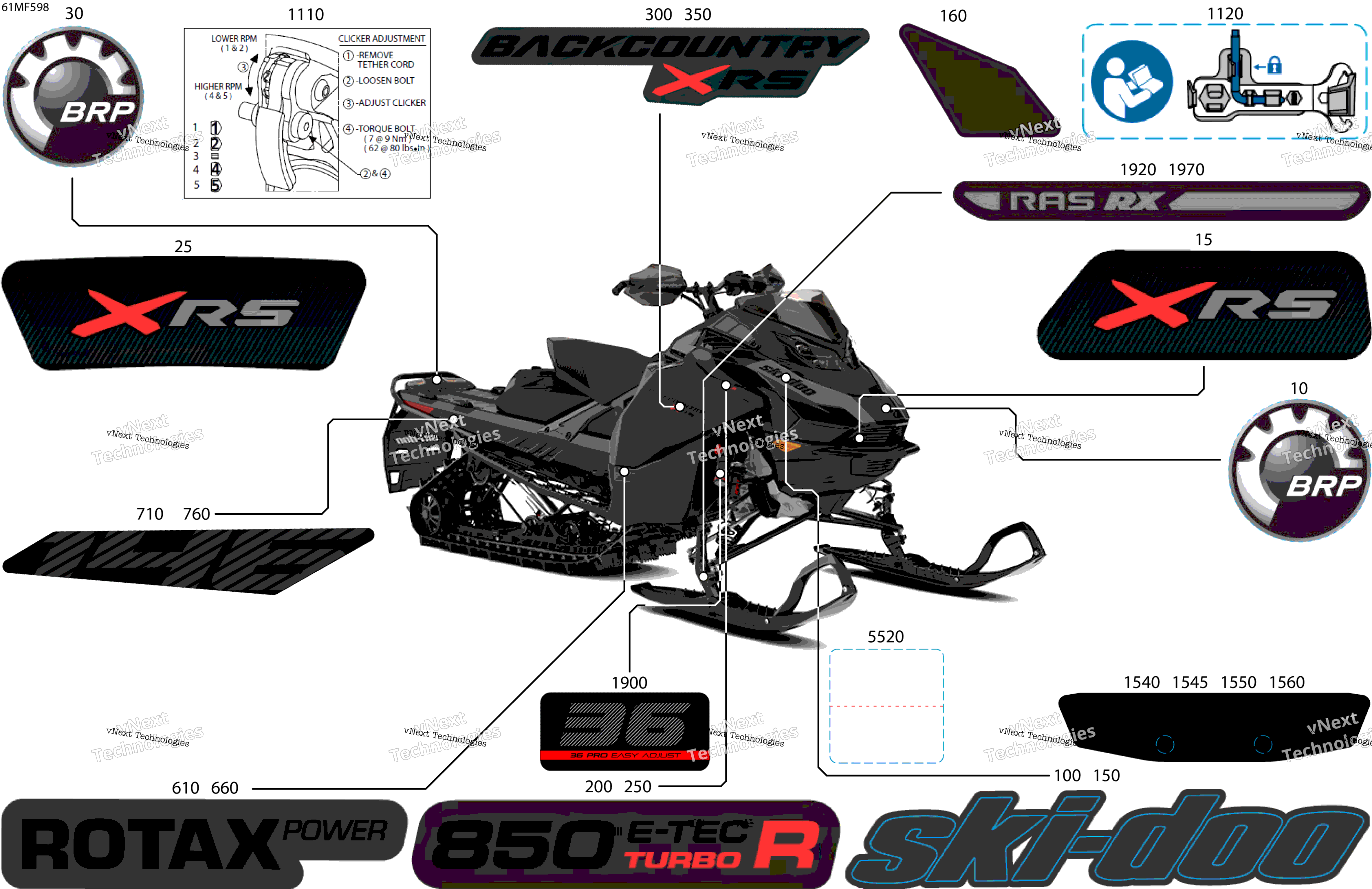 2026 BACKCOUNTRY - X-RS - 850 E-TEC Turbo R - UZTV - Deep Black - 15X146X1.5S Track - SHOT starter
