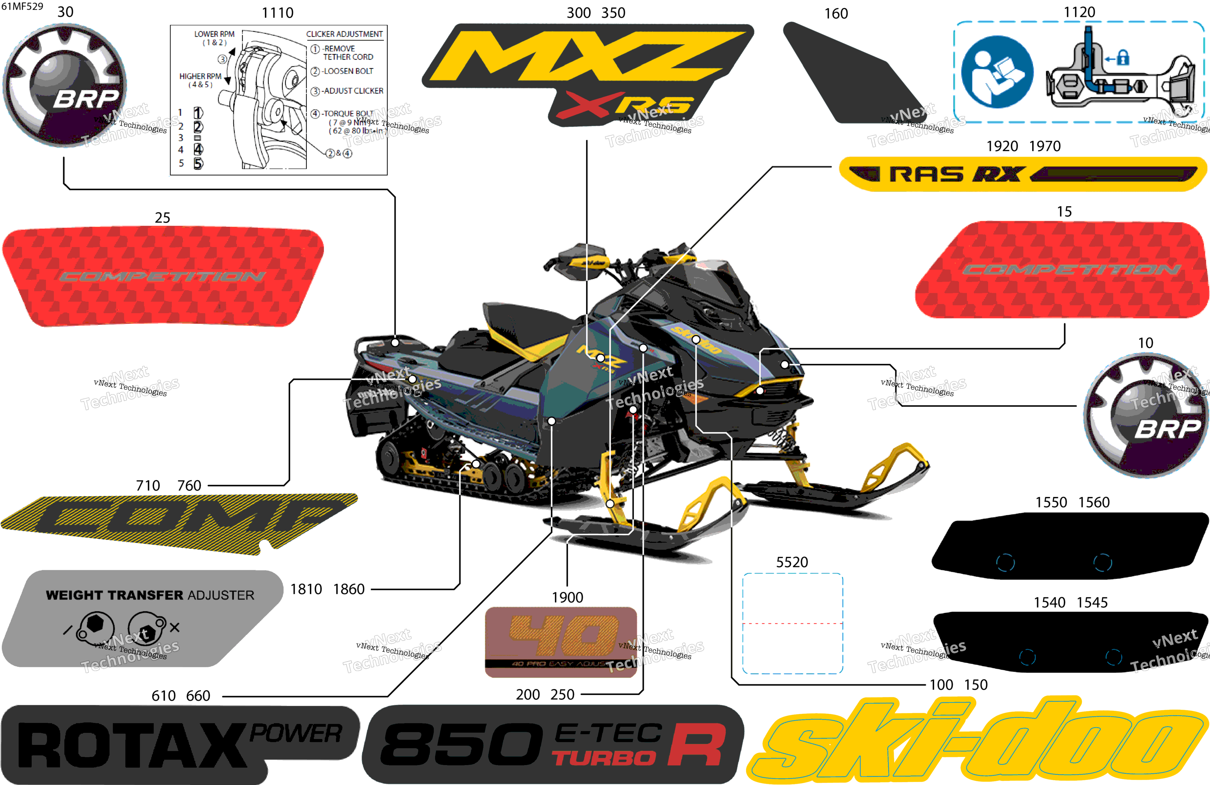 2026 MXZ - X-RS with Competition package - 850 E-TEC Turbo R - UCTB - Mineral Blue - 15X137X1.25RSII2P Track