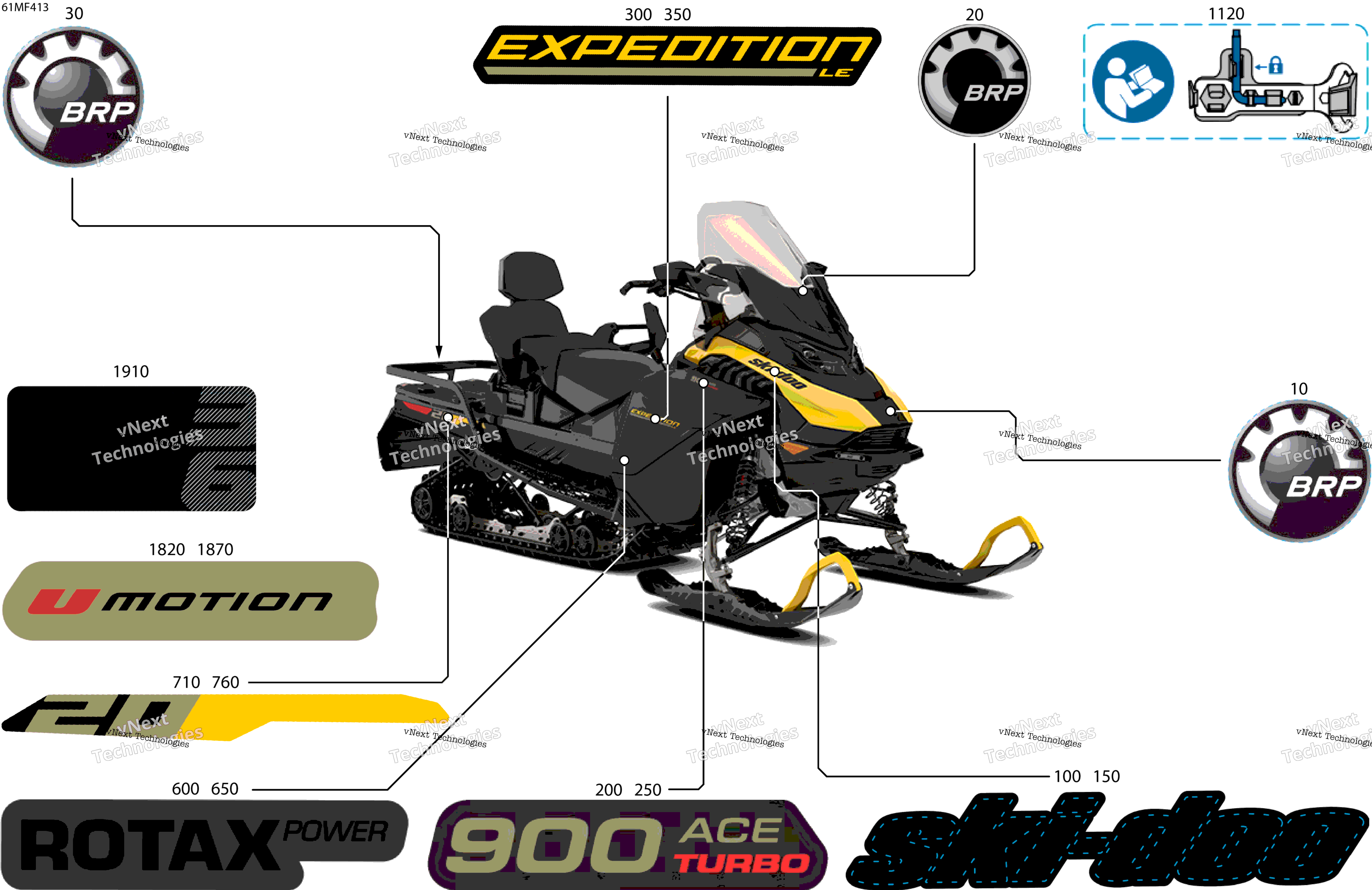 2026 EXPEDITION - LE - 900 ACE TURBO - ACTC - Neo Yellow - 20X154X1.5CSS Track