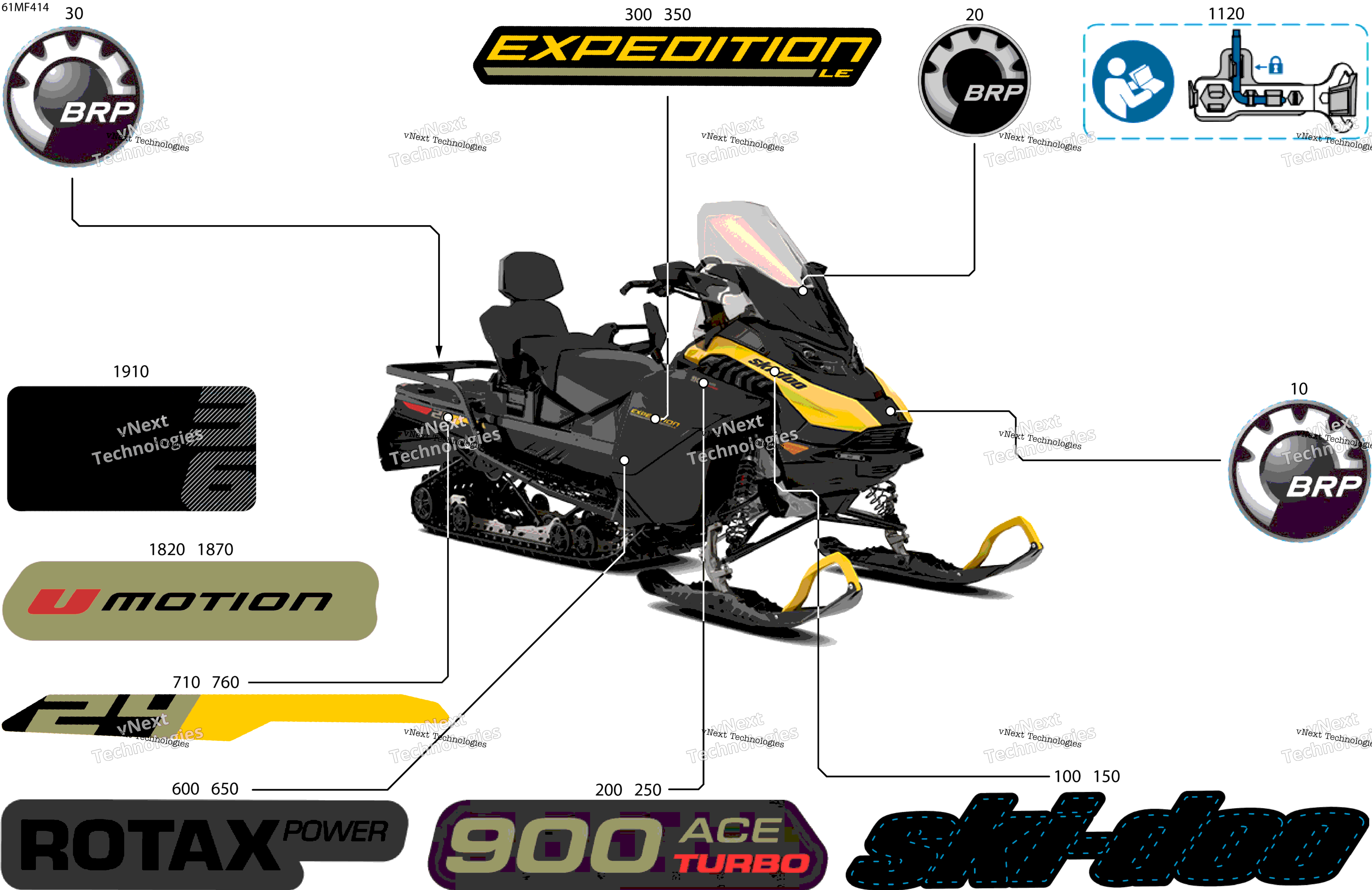 2026 EXPEDITION - LE - 900 ACE TURBO - ACTD - Neo Yellow - 24X154X1.5CST Track