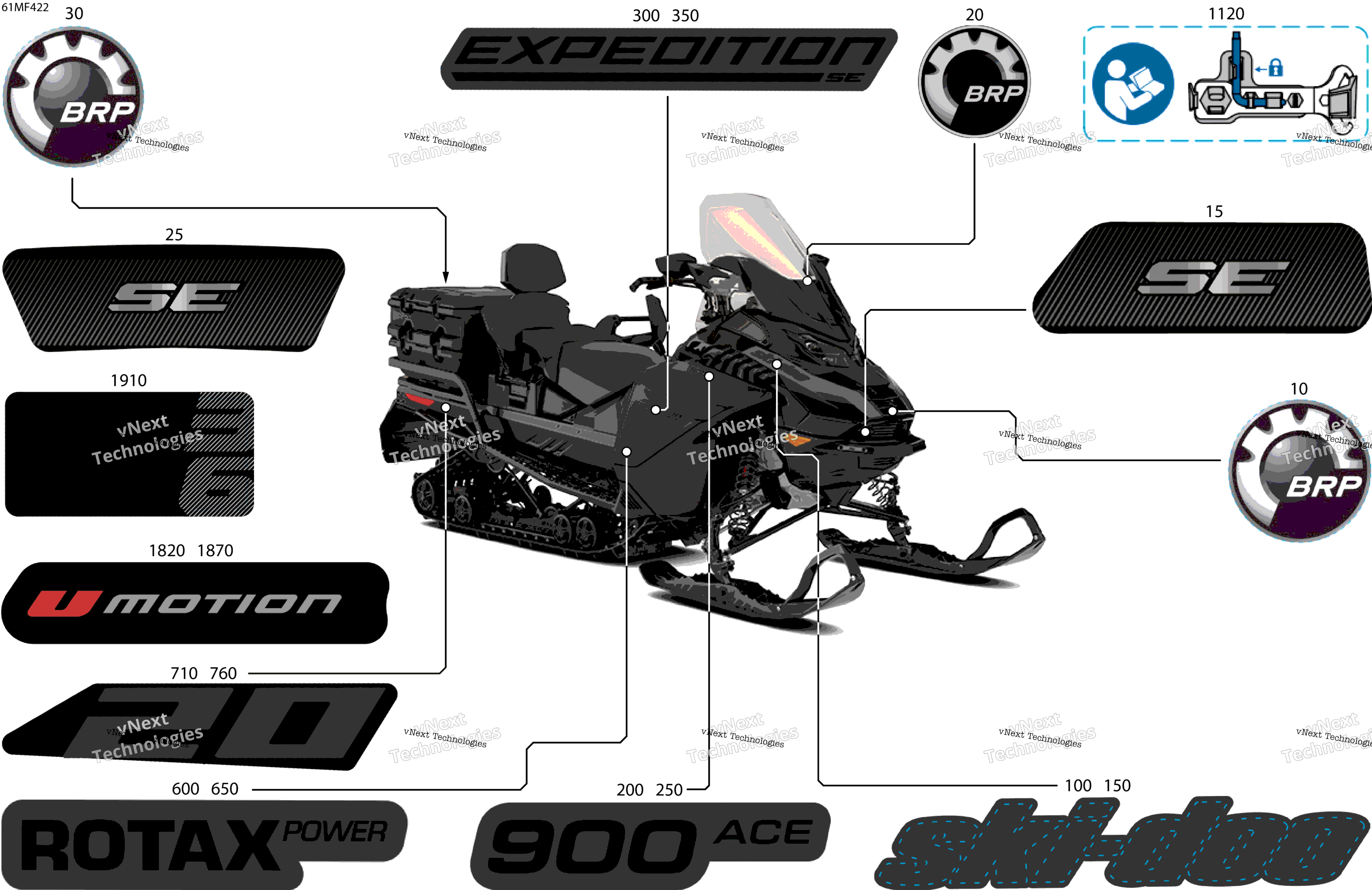 2026 EXPEDITION - SE - 900 ACE - AETE - Deep Black - 20X154X1.8CST8 Track