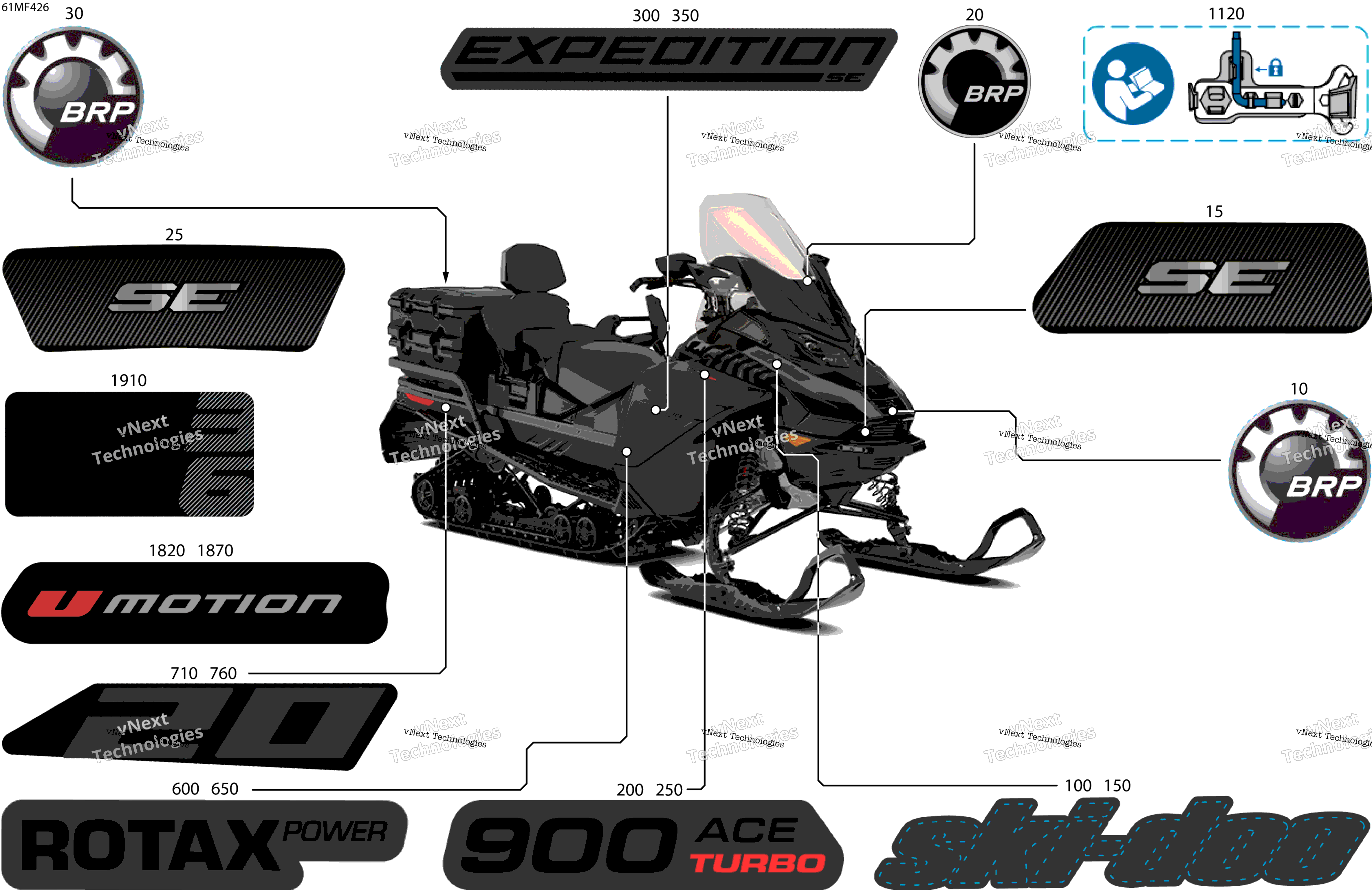 2026 EXPEDITION - SE - 900 ACE TURBO - AFTF - Deep Black - 20X154X1.8CST8 Track