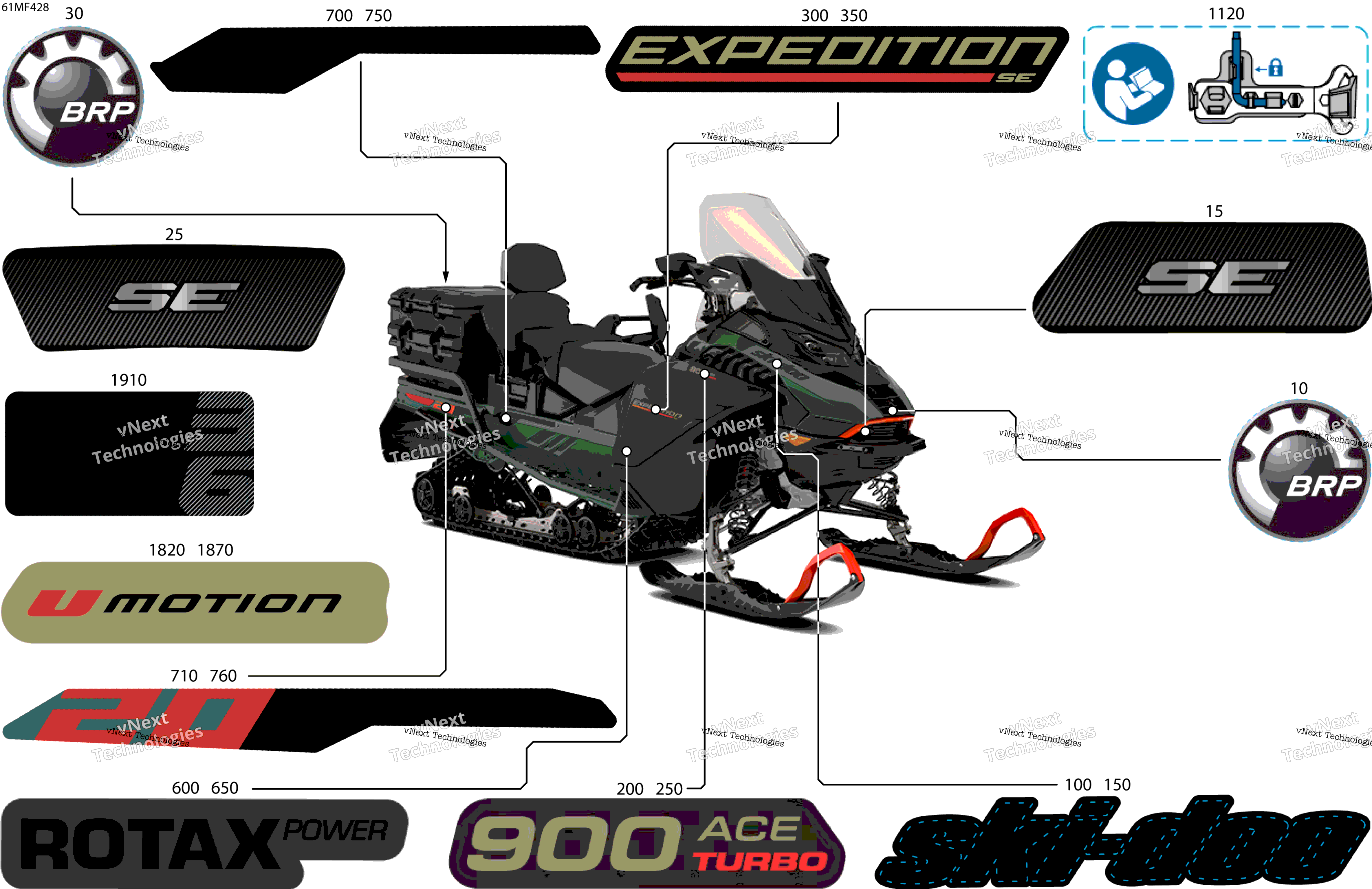 2026 EXPEDITION - SE - 900 ACE TURBO - AFTK - Tundra Green - 20X154X1.5CSS Track