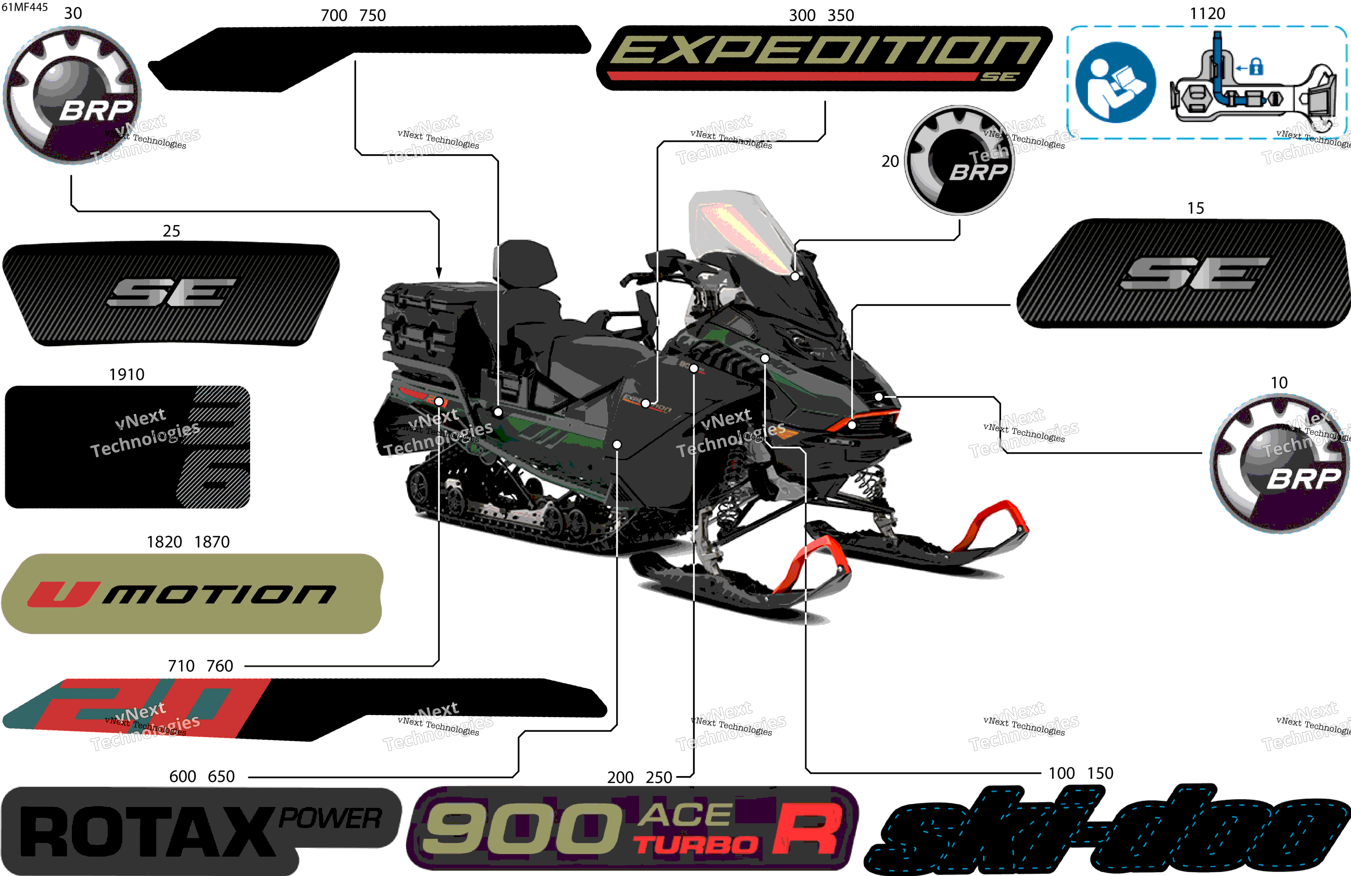 2026 EXPEDITION - SE - 900 ACE TURBO R - AYTM - Tundra Green - 20X154X1.5ICSS Track
