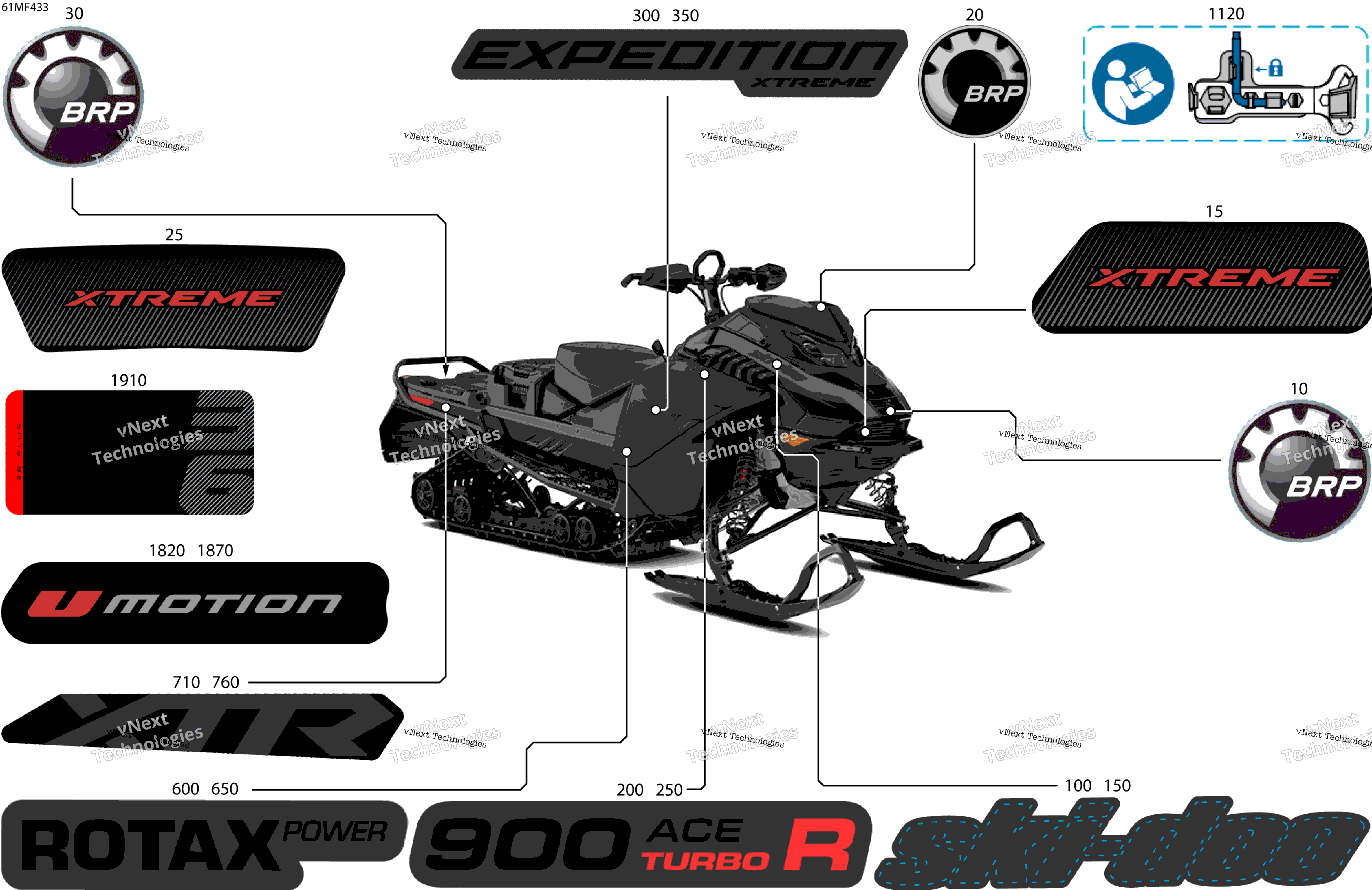 2026 EXPEDITION - XTREM - 900 ACE TURBO R - APTA - Deep Black - 20X154X1.8CST8 Track