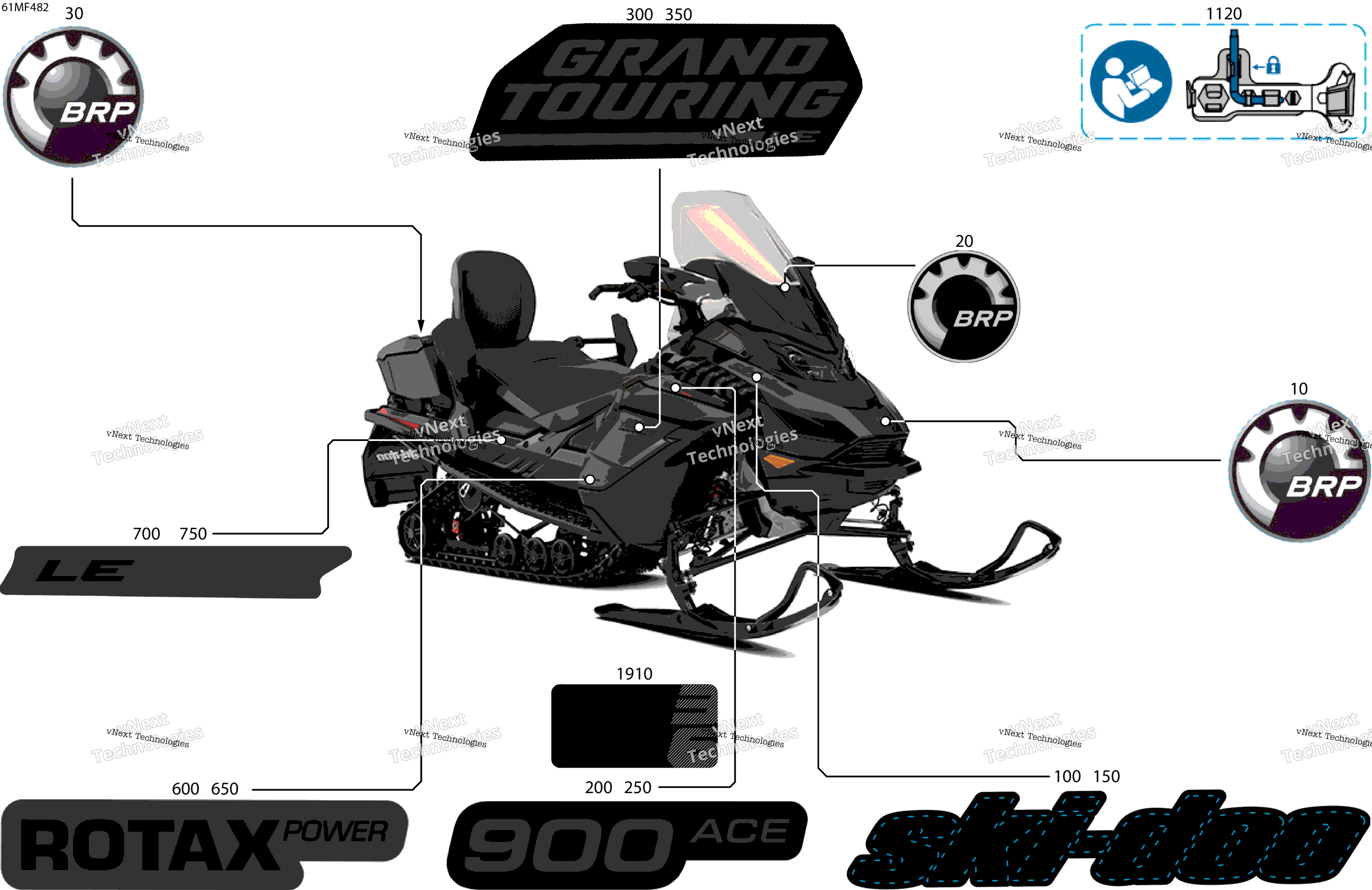 2026 GRAND TOURING - LE - 900 ACE - EBTA - Deep Black - 15X137X1.25ST3 Track