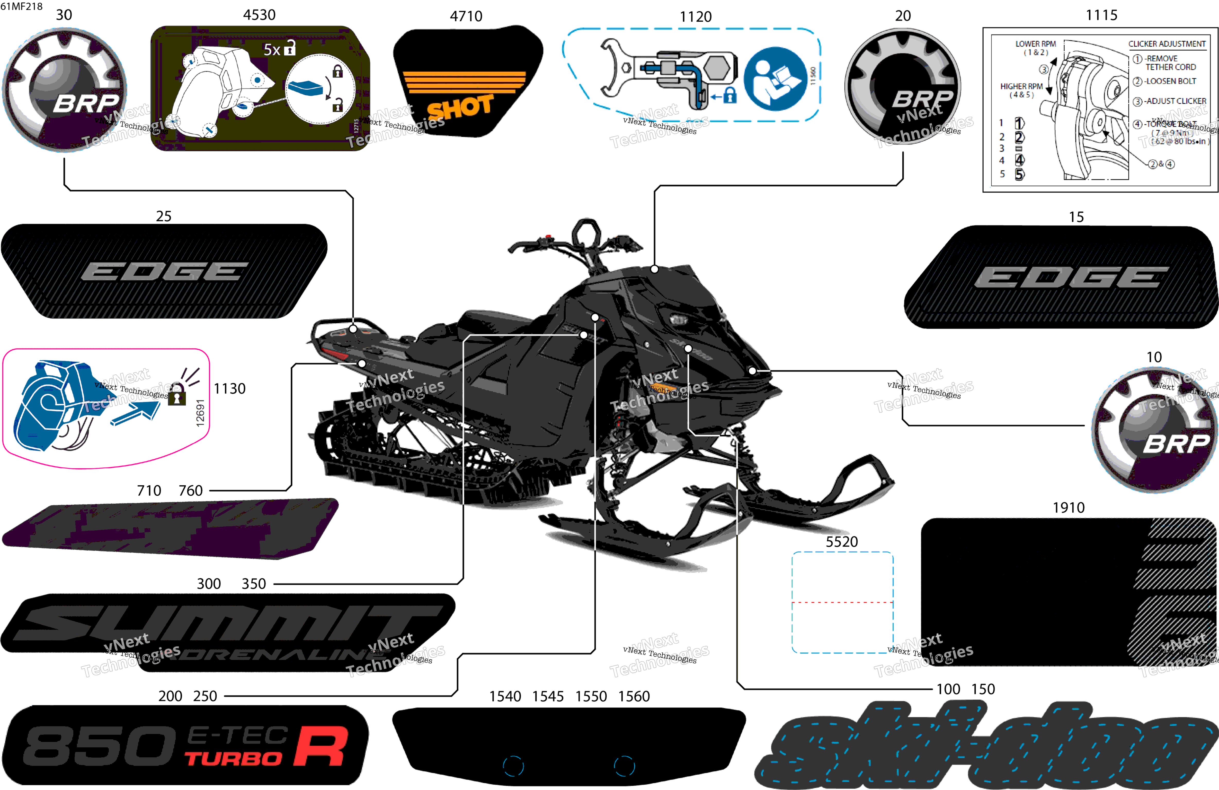 2026 SUMMIT - Adrenaline with Enduro Package - 850 E-TEC Turbo R - CJTA - Deep Black - 16X154X3P4F Track