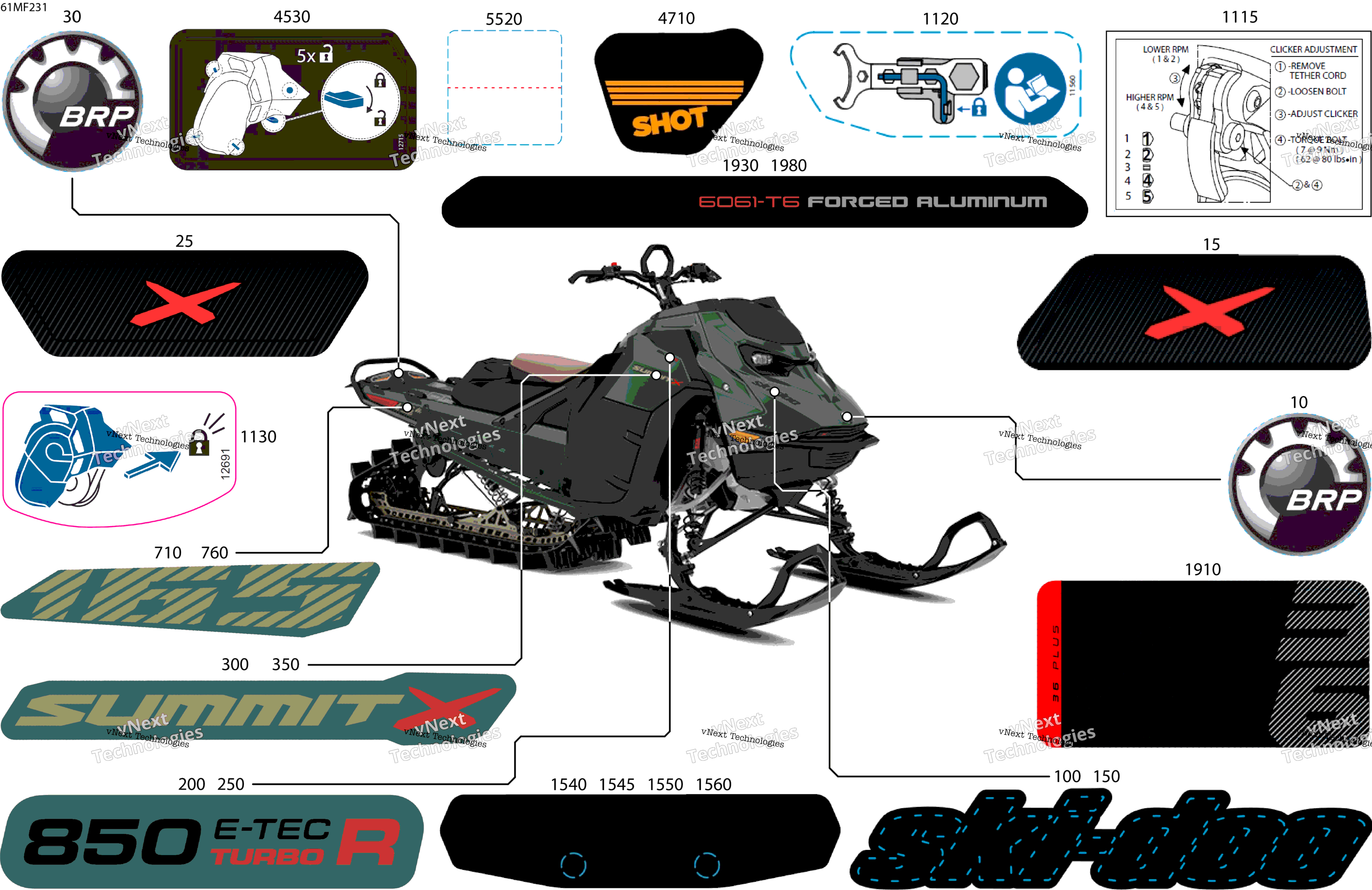2026 SUMMIT - X - 850 E-TEC Turbo R - TATF - Tundra Green - 16X165X3P4F Track