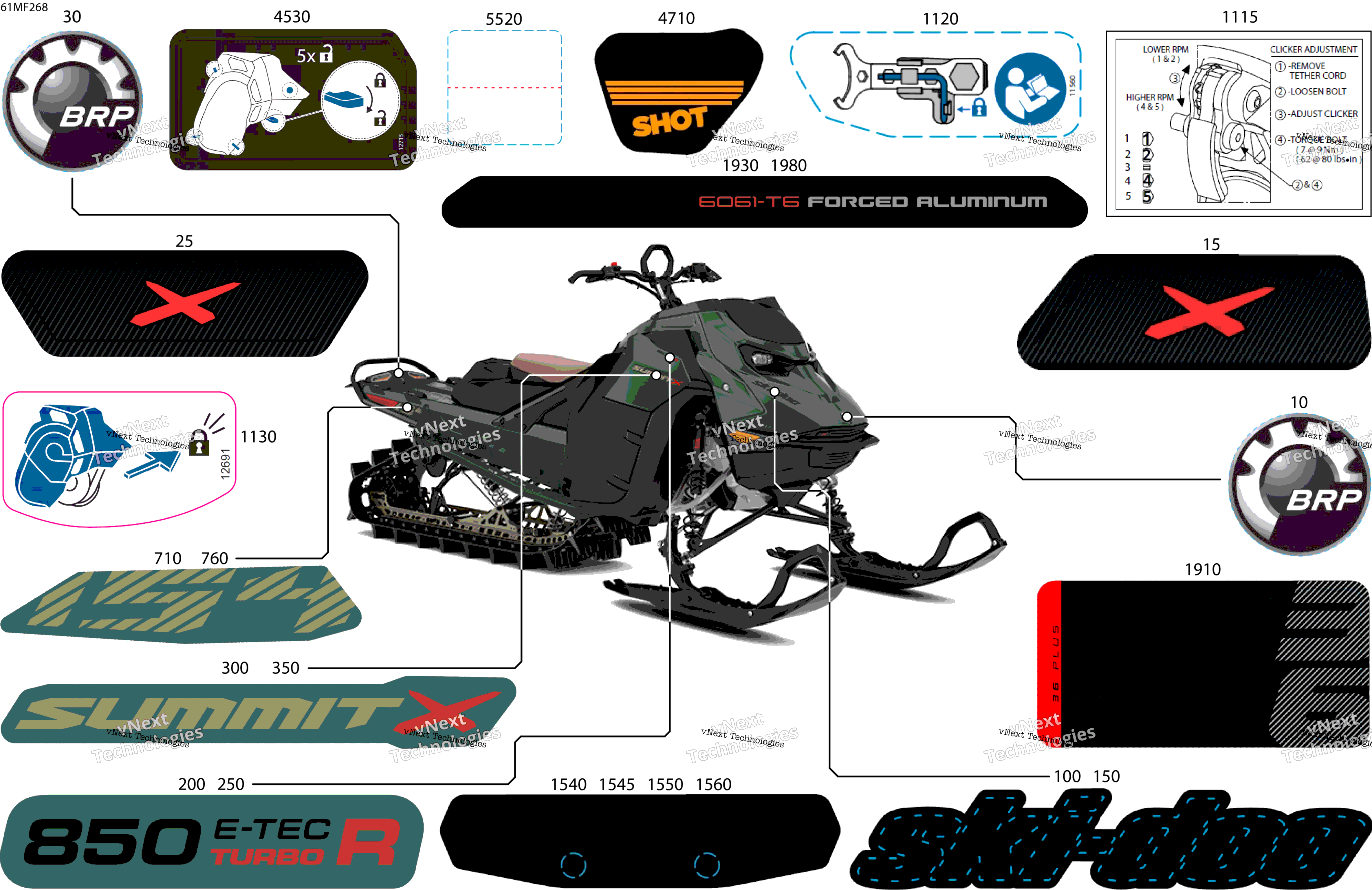 2026 SUMMIT - X - 850 E-TEC Turbo R - TPTK - Tundra Green - 16X154X3P5F Track