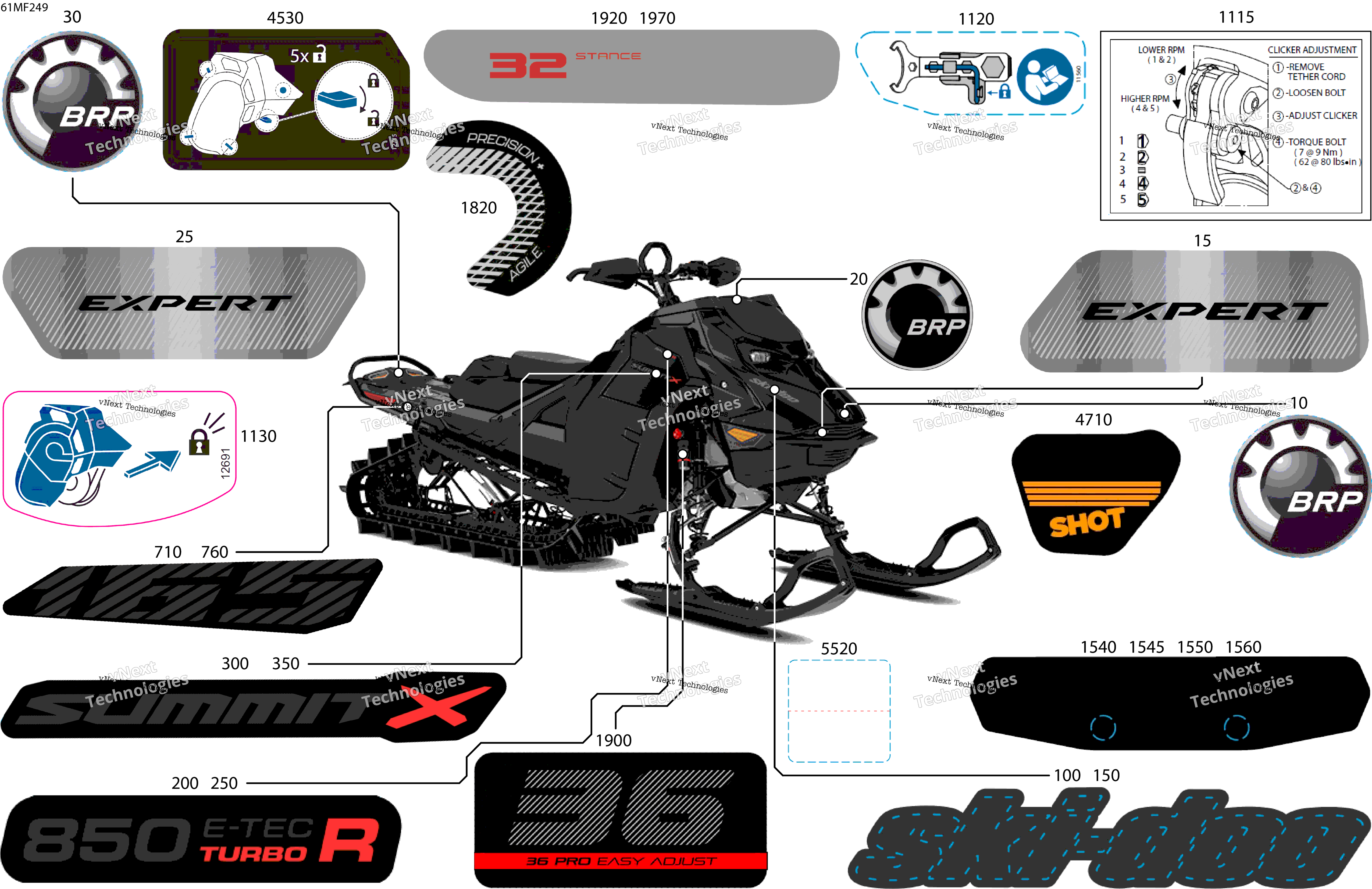 2026 SUMMIT - X with Expert Package - 850 E-TEC Turbo R - TJTB - Deep Black - 16X165X3P4 Track