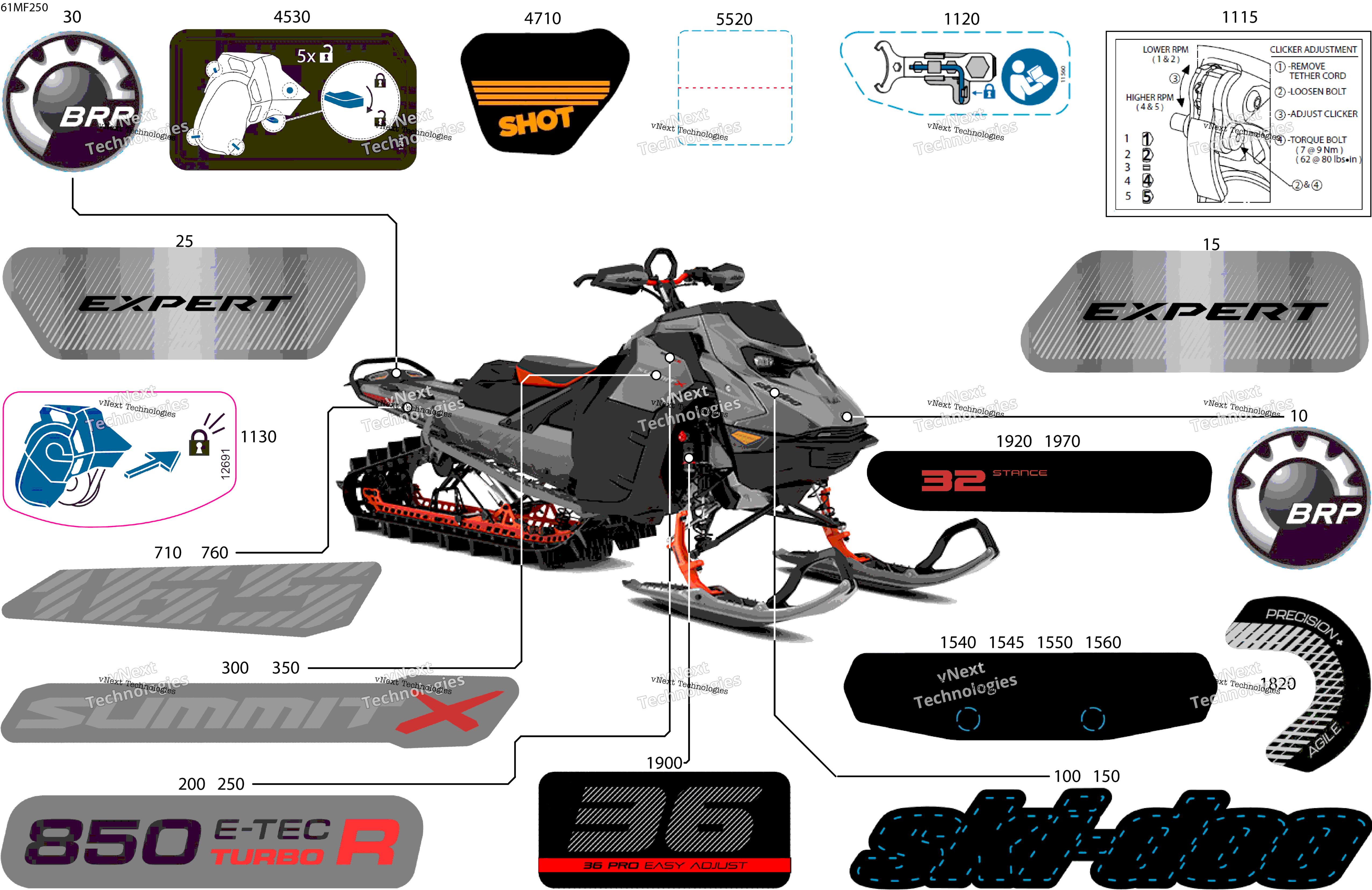 2026 SUMMIT - X with Expert Package - 850 E-TEC Turbo R - TJTC - Monument Gray - 16X165X3P4 Track