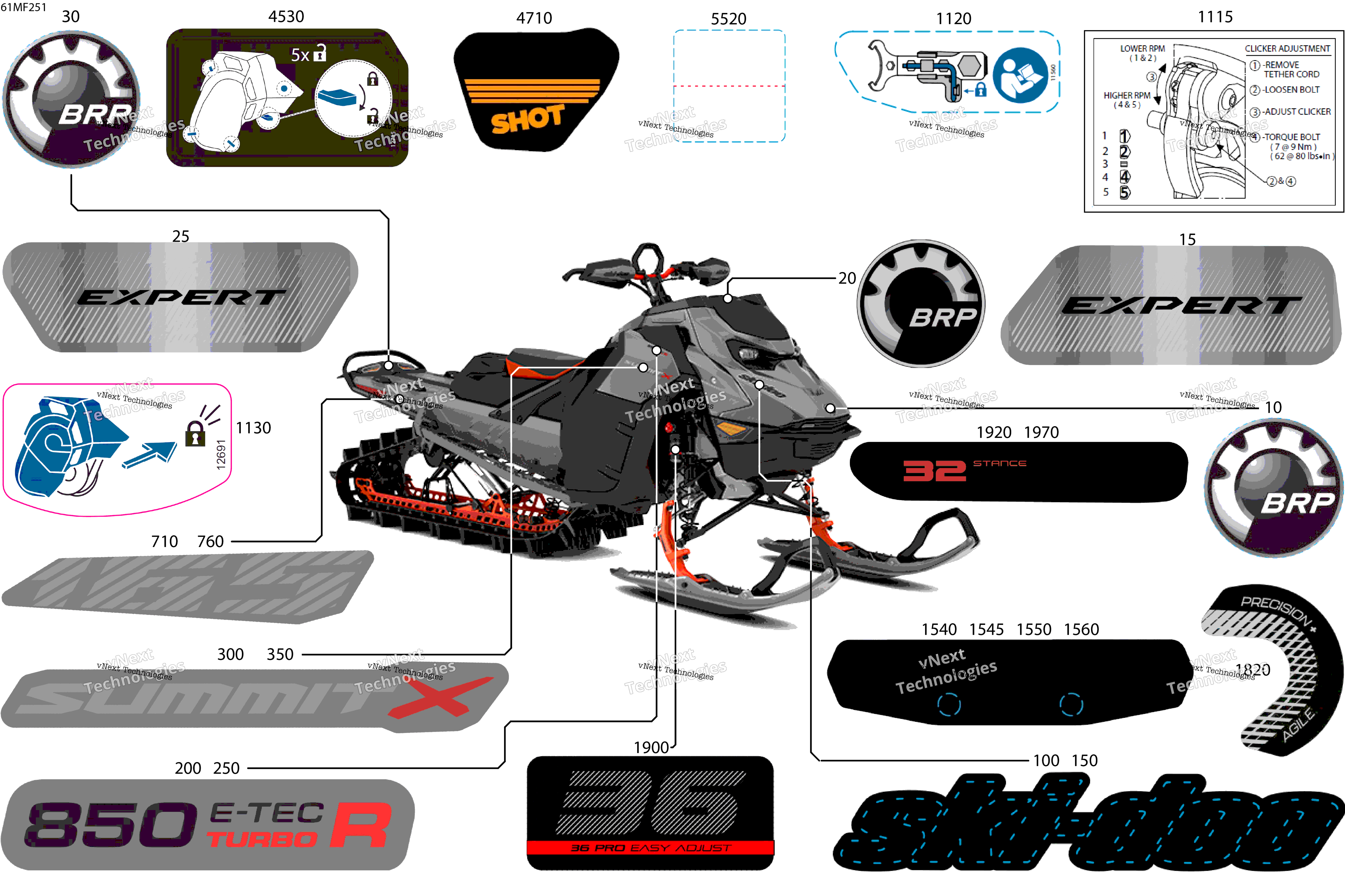 2026 SUMMIT - X with Expert Package - 850 E-TEC Turbo R - TJTD - Monument Gray - 16X165X3P4 Track