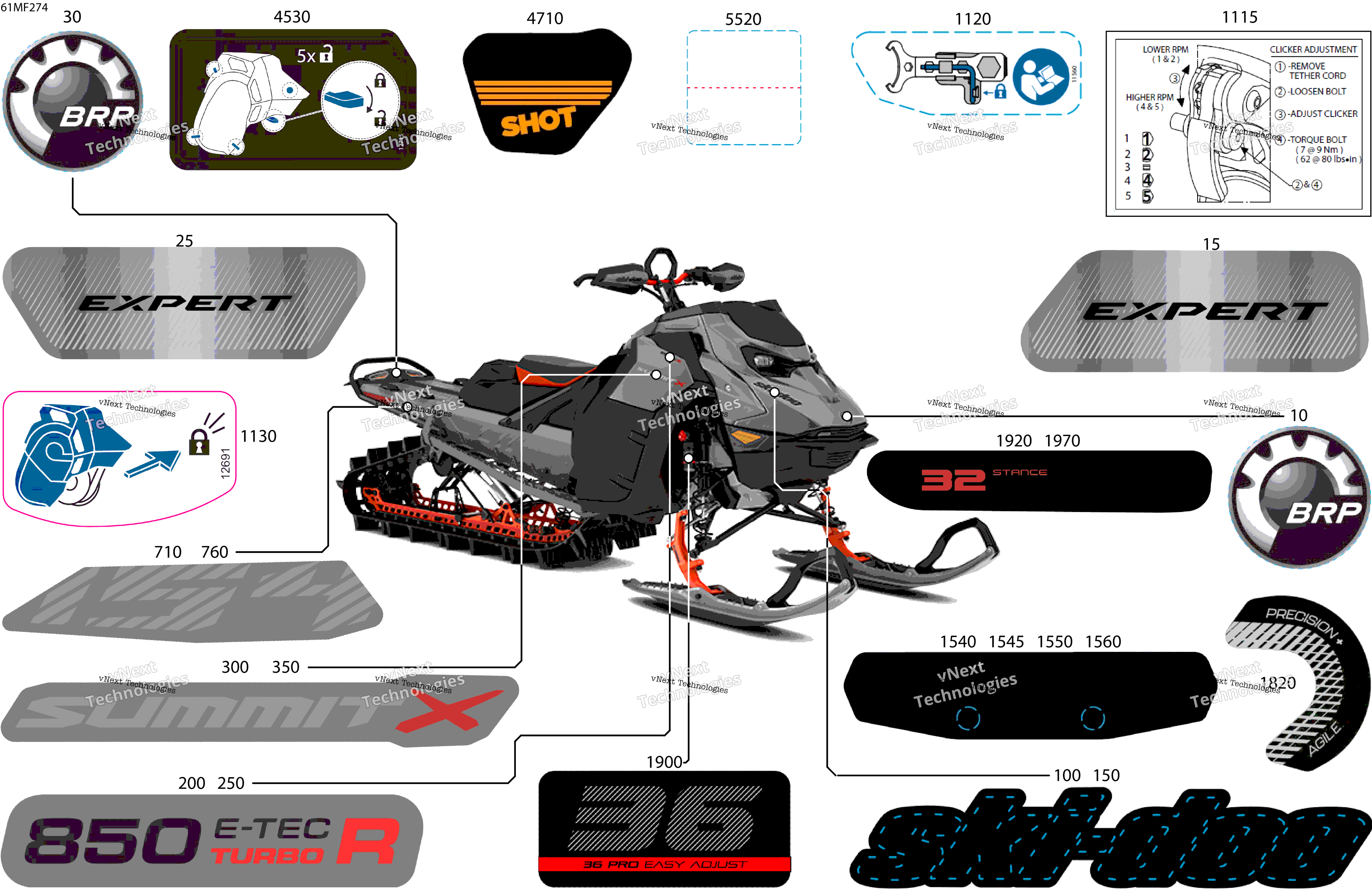 2026 SUMMIT - X with Expert Package - 850 E-TEC Turbo R - TSTC - Monument Gray - 16X154X3P4 Track