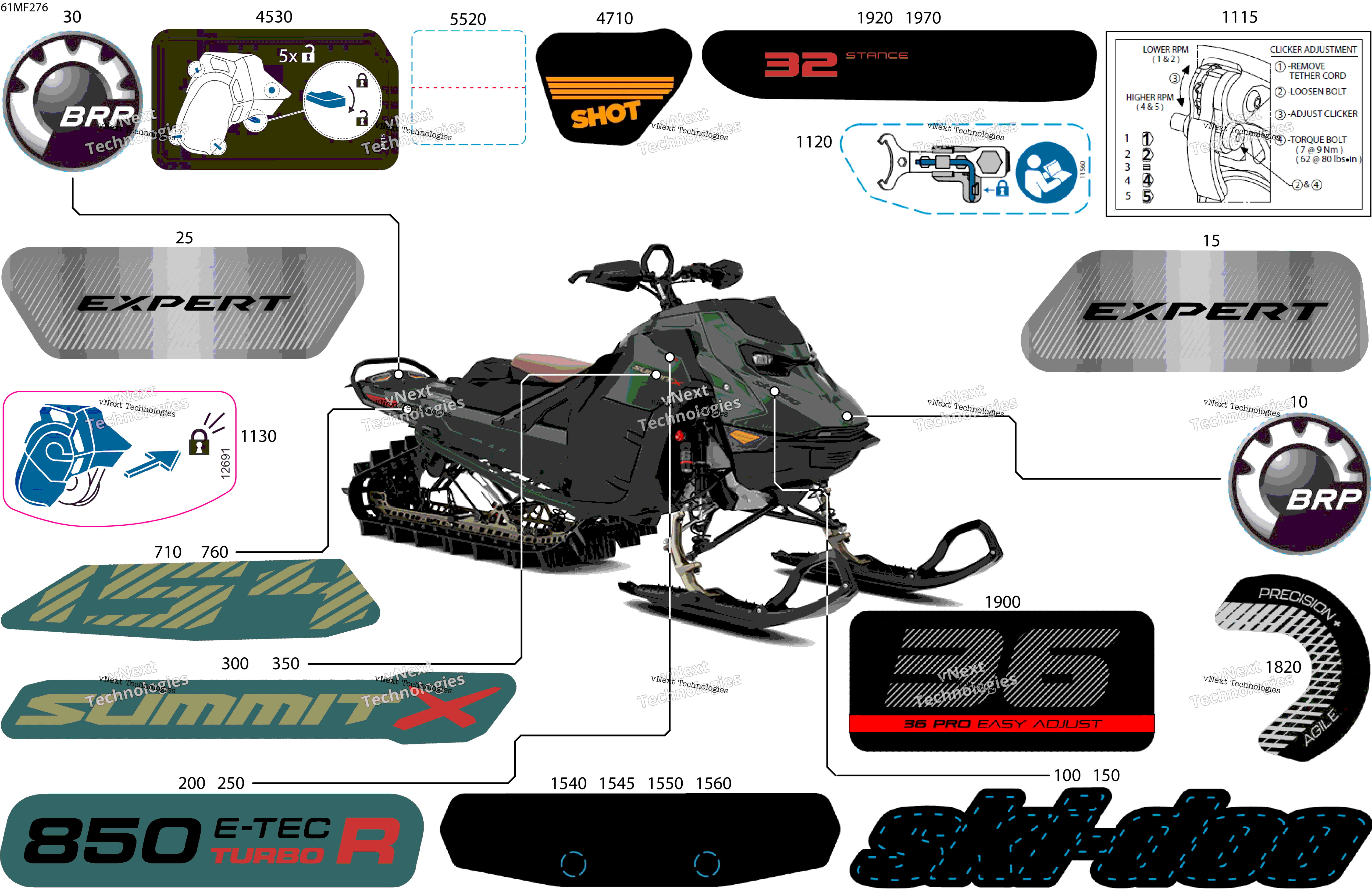 2026 SUMMIT - X with Expert Package - 850 E-TEC Turbo R - TSTF - Monument Gray - 16X154X3P4 Track