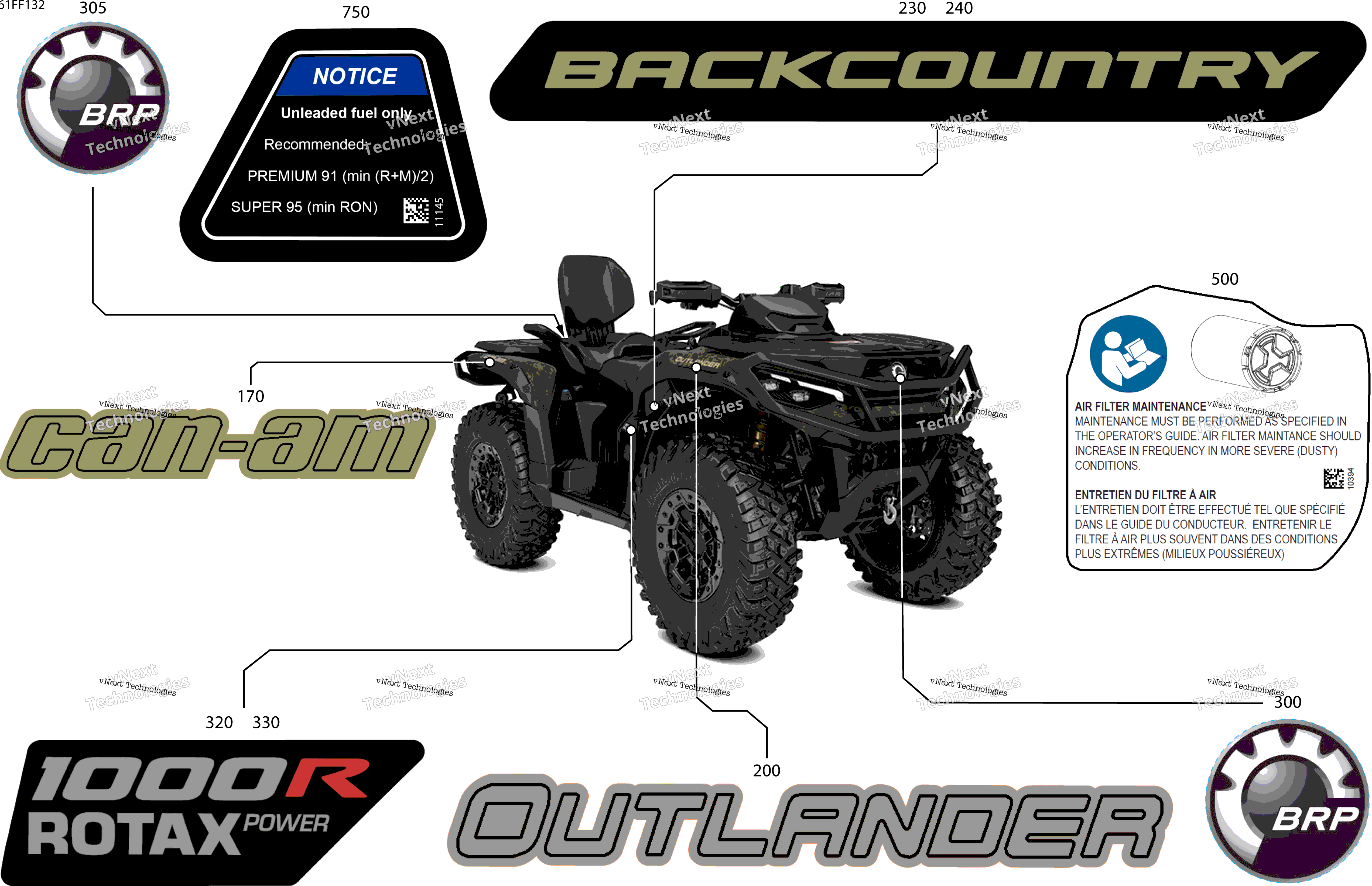 2026 OUT-MAX - 4X4 - BACKCOUNTRY - 1000R - 4MTB - CALI - Dark Camo