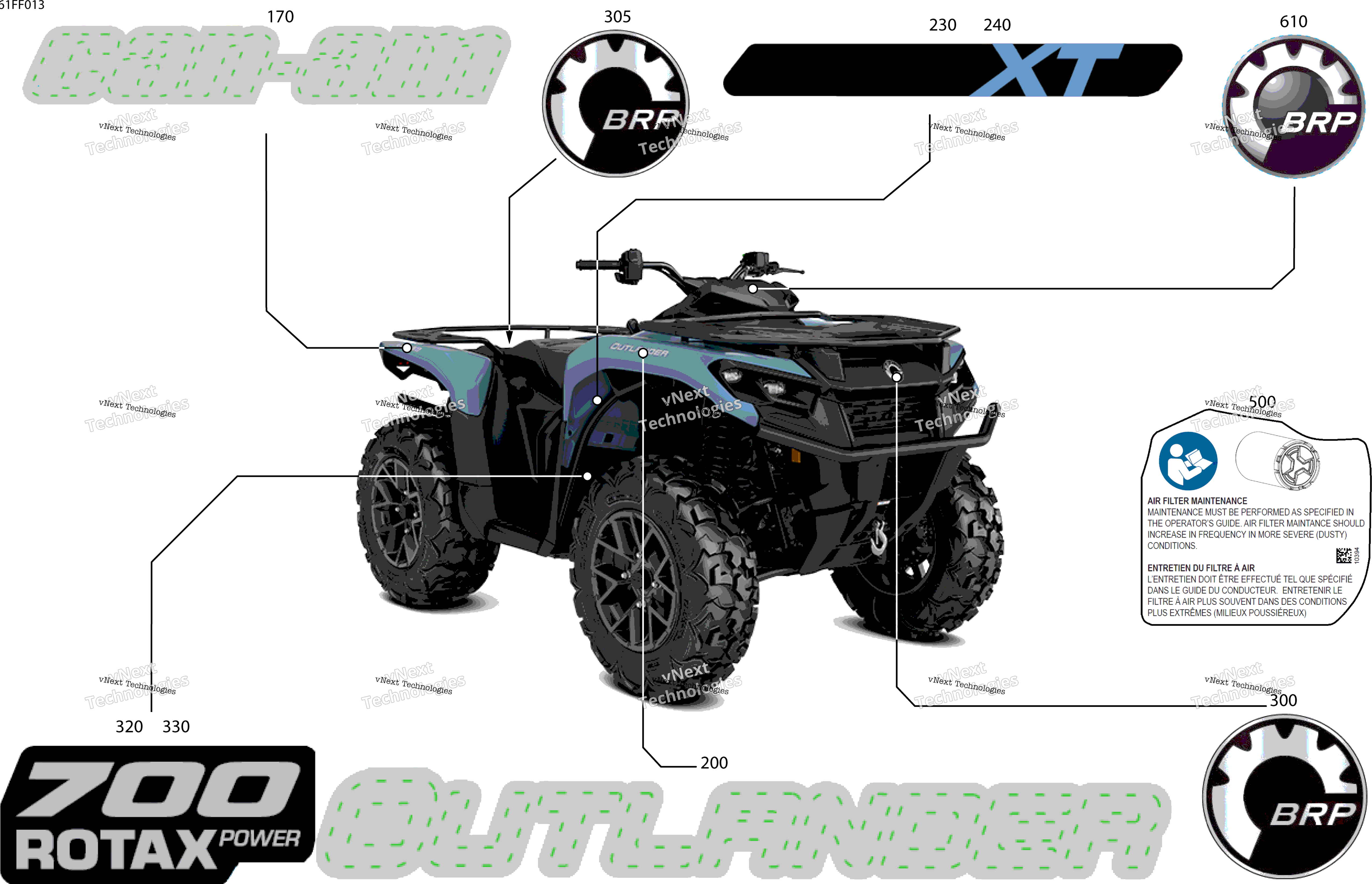 2026 OUT-MAX - 4X4 - XT - 700 - 1YTC - CALI - Scandi Blue