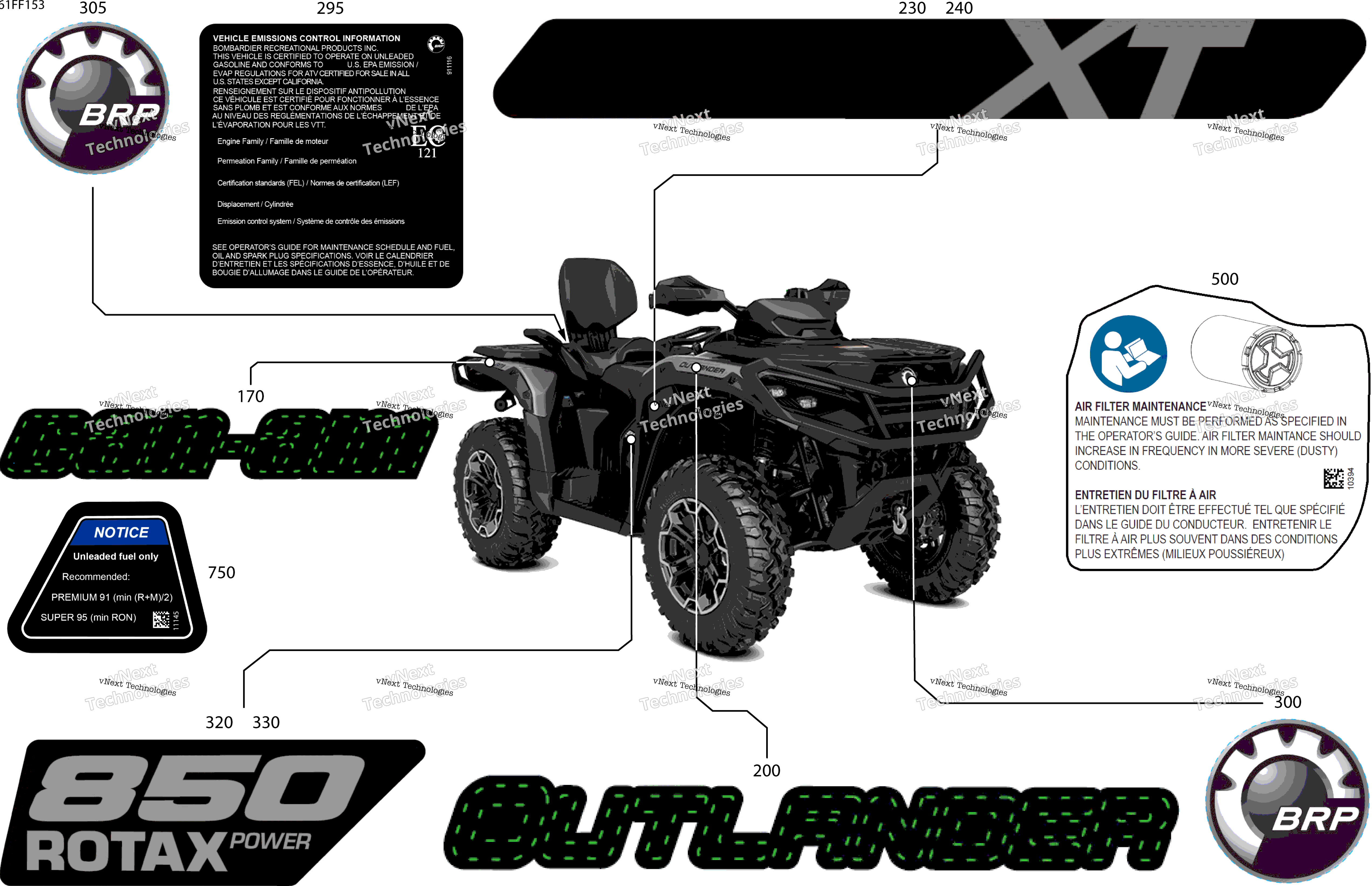2026 OUT-MAX - 4X4 - XT - 850 - 4STG - Platinum Silver Satin