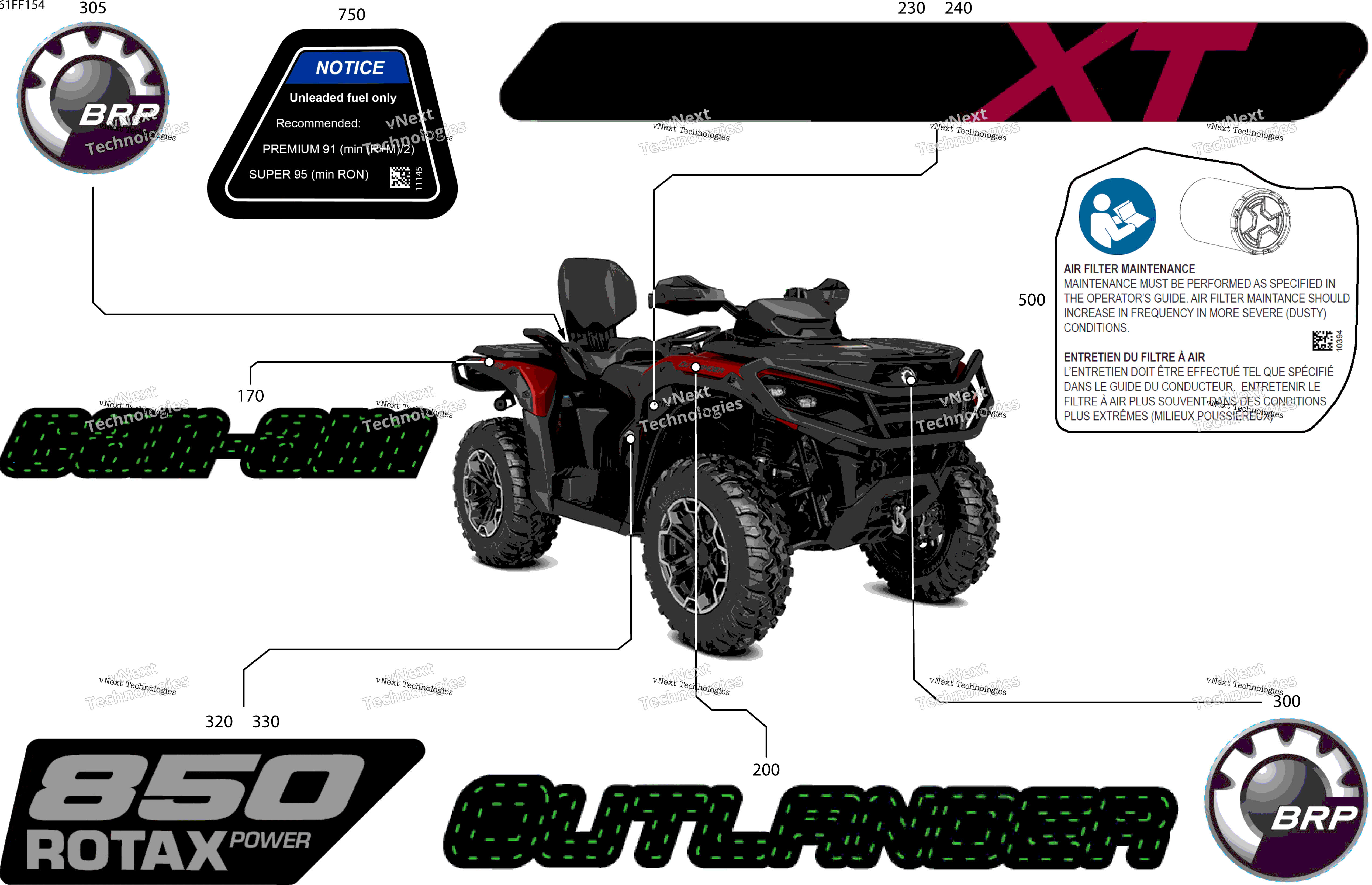 2026 OUT-MAX - 4X4 - XT - 850 - 4STH - CALI - Fiery Red Metallic