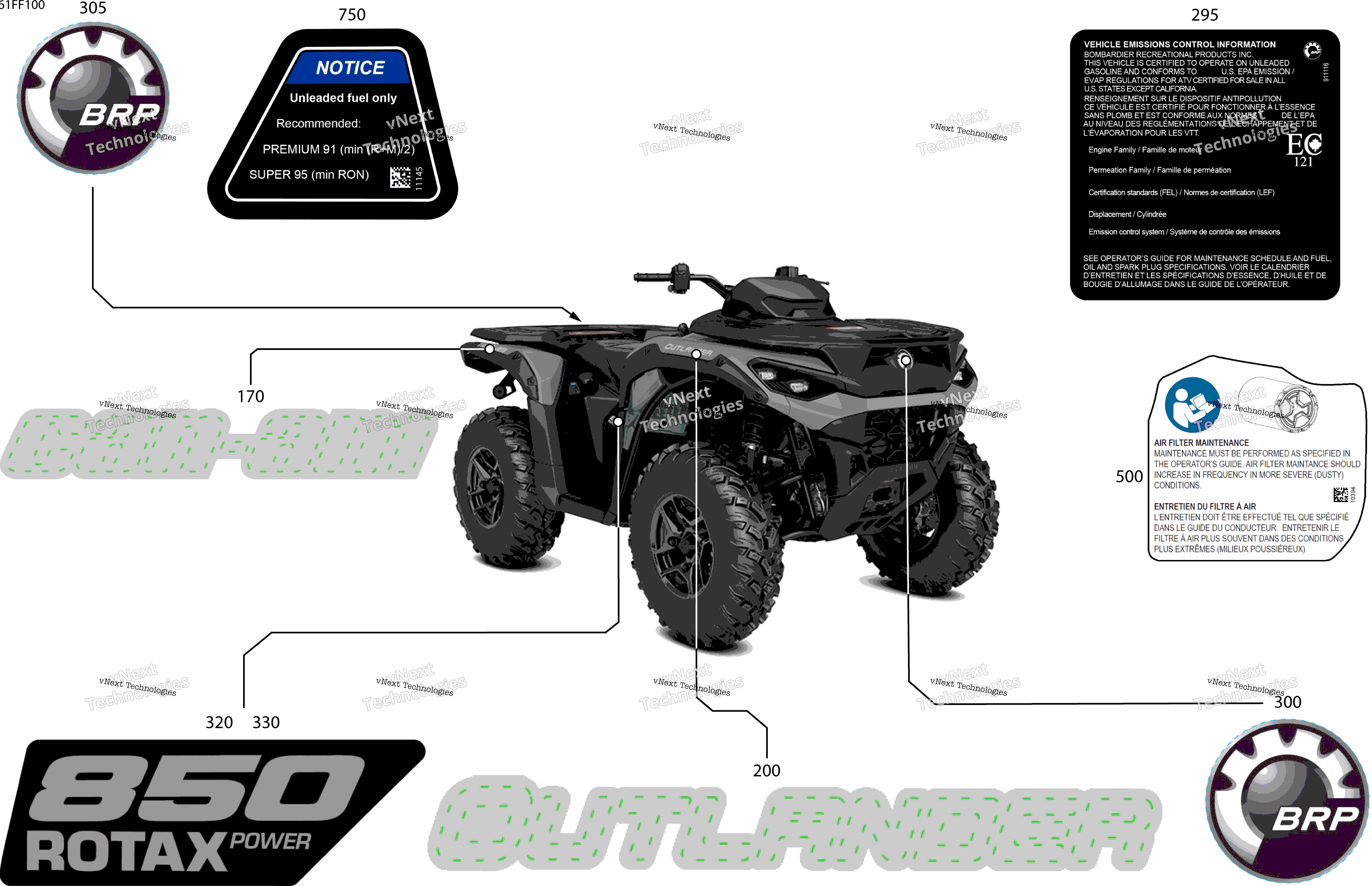 2026 OUTLANDER - 4X4 - DPS - 850 - 4CTA - Granite Grey