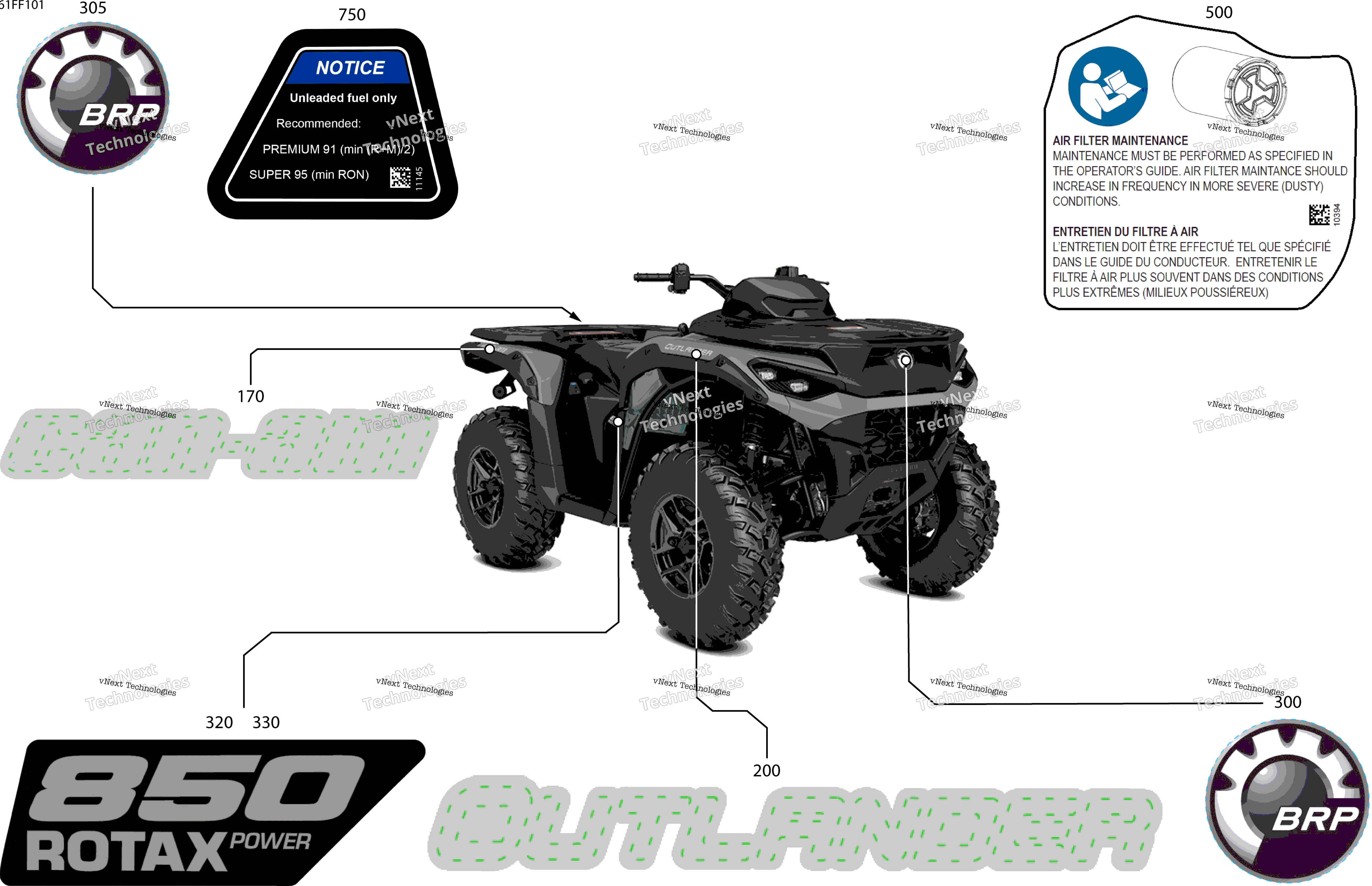 2026 OUTLANDER - 4X4 - DPS - 850 - 4CTB -CALI - Granite Grey