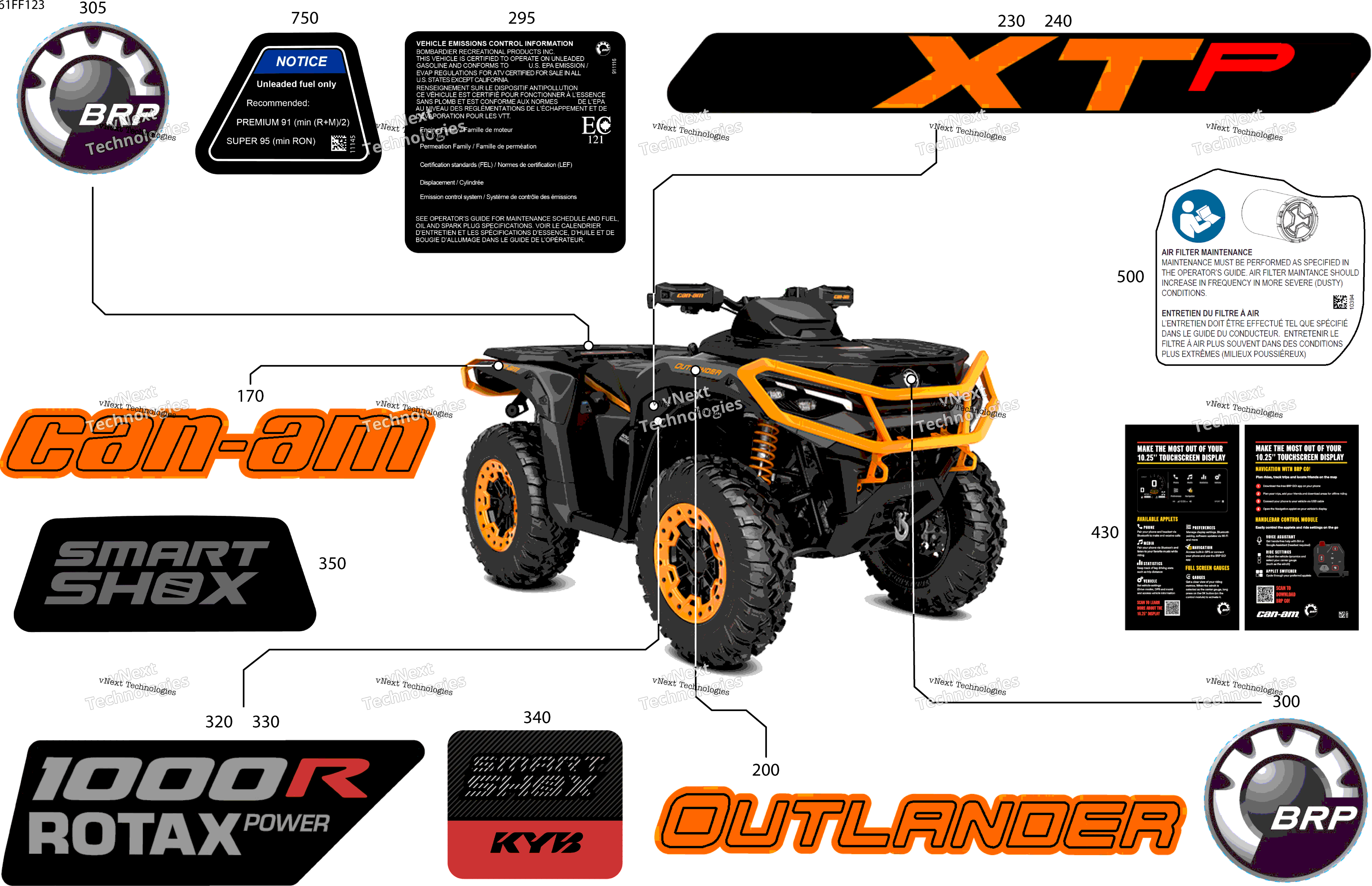 2026 OUTLANDER - 4X4 - XTP - 1000R - 4HTJ - Mineral Gray Satin
