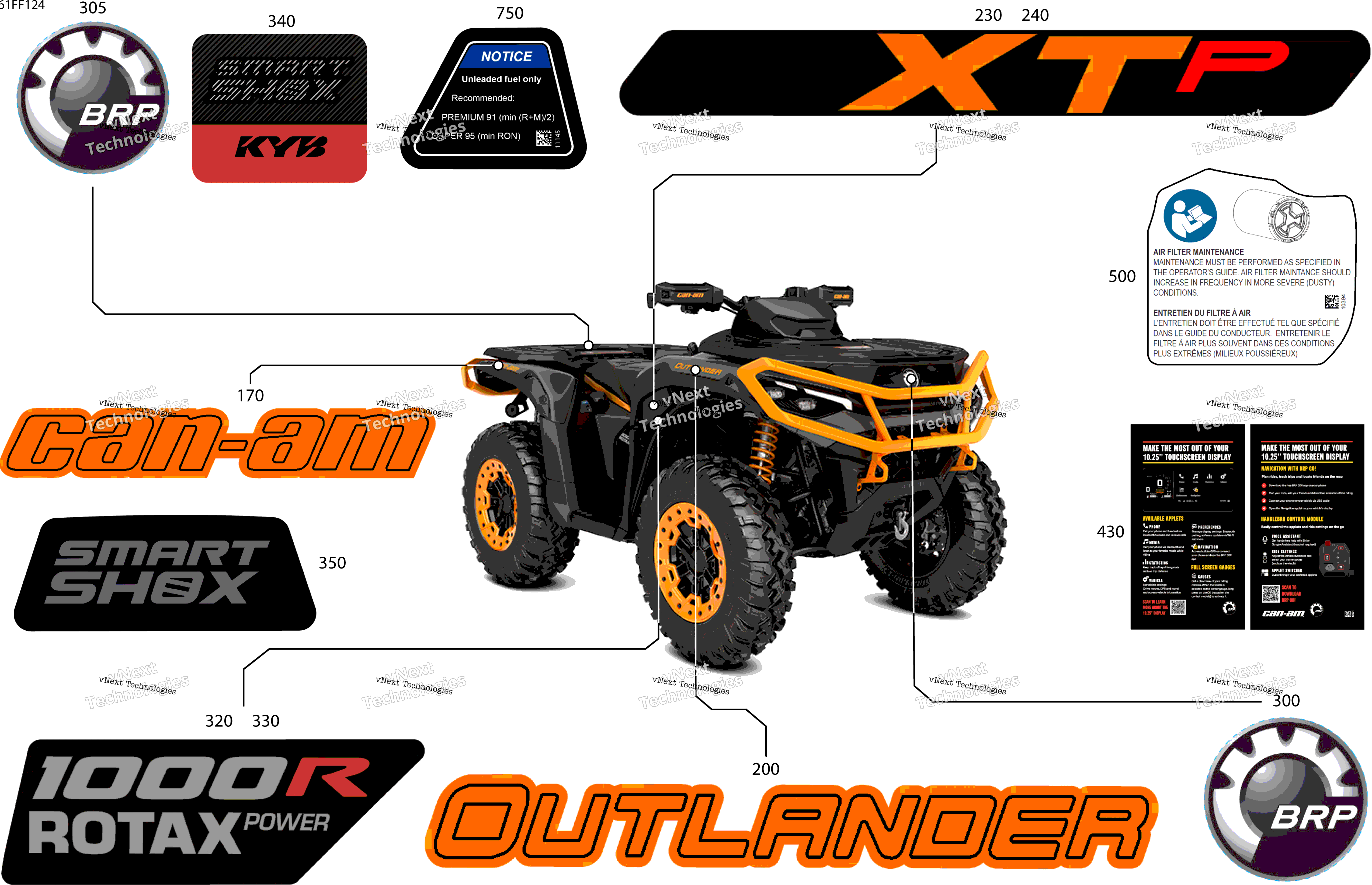 2026 OUTLANDER - 4X4 - XTP - 1000R - 4HTK - CALI - Mineral Gray Satin