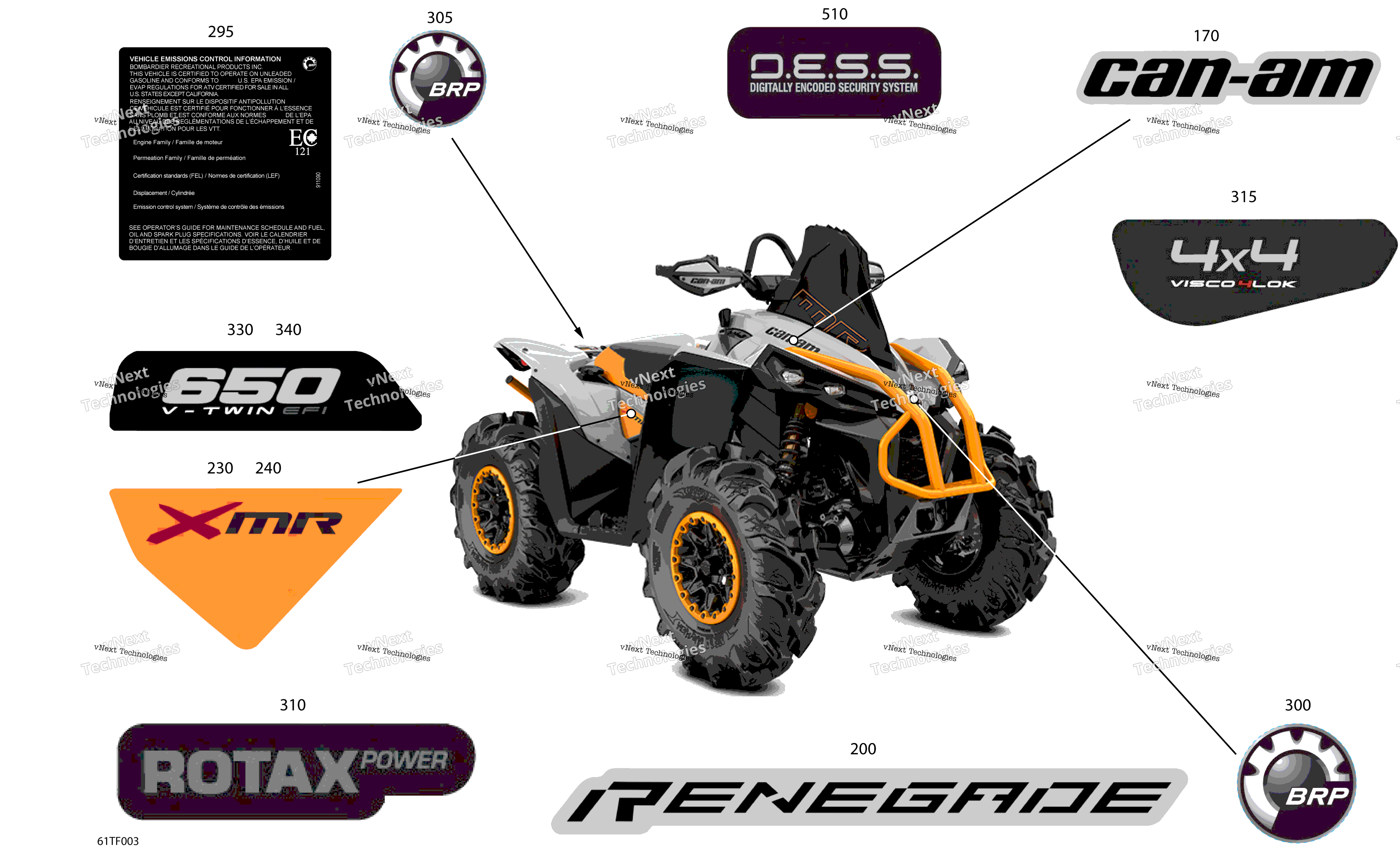 2026 RENEGADE - 4X4 - XMR - 650 EFI - 5TTA - Catalyst Gray