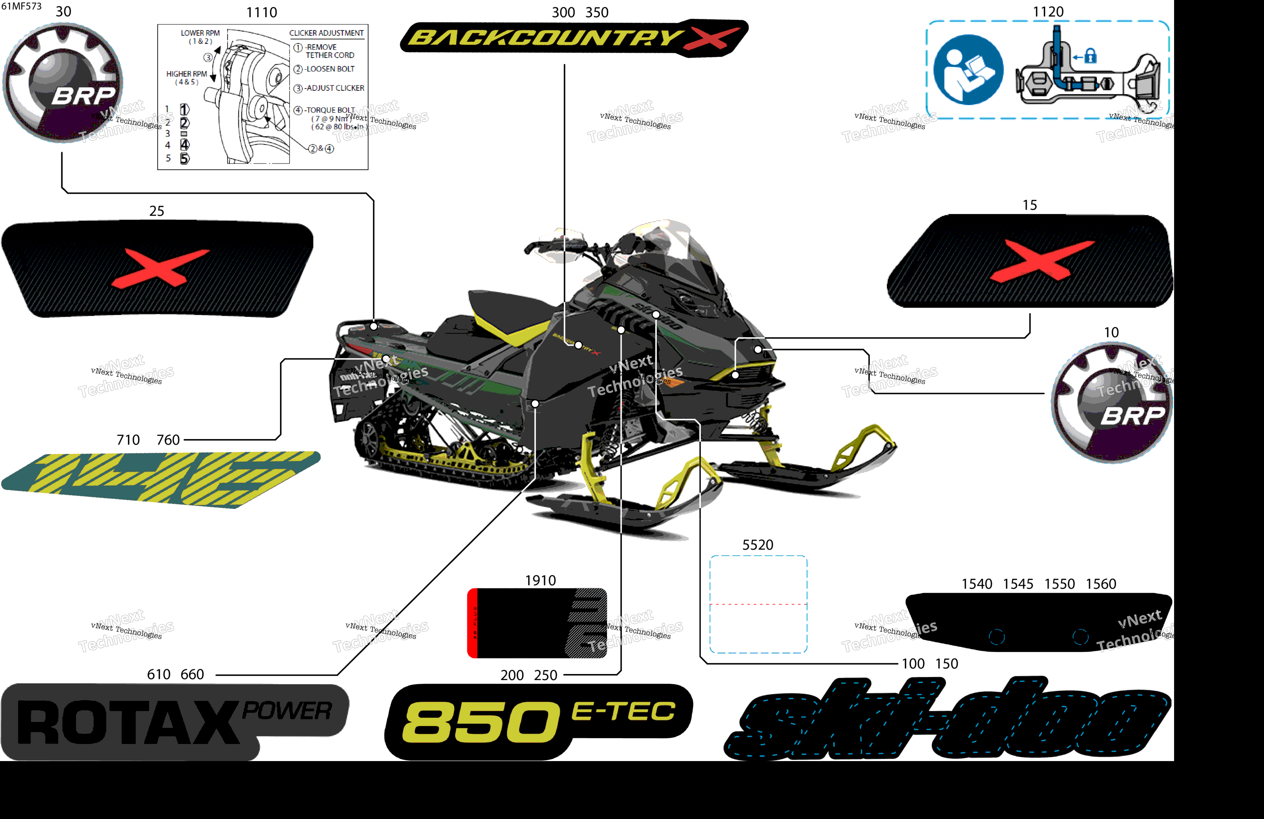 2026 BACKCOUNTRY - X - 850 E-TEC - UXTH - Tundra Green - 16X146X2.0P Track