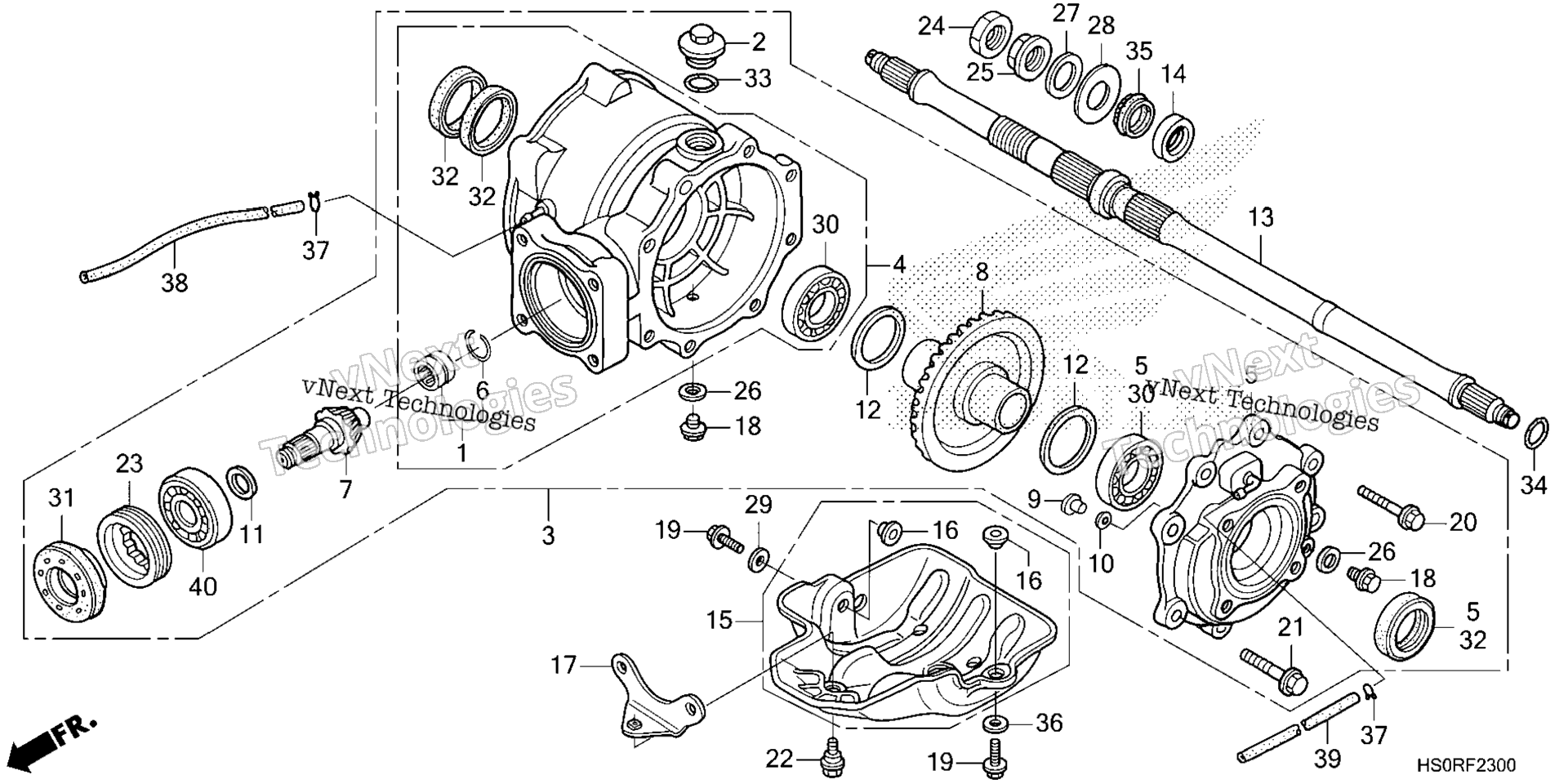2025 TRX250TE1A (VIN# 1HFTE540-SJ100001 To 1HFTE540-SJ199999)