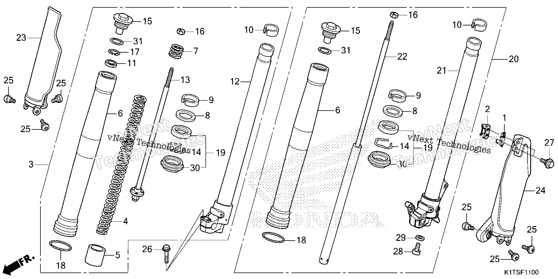 2025 CRF300LDAAC (VIN# MLHND167-S5200001 To MLHND167-S5299999)